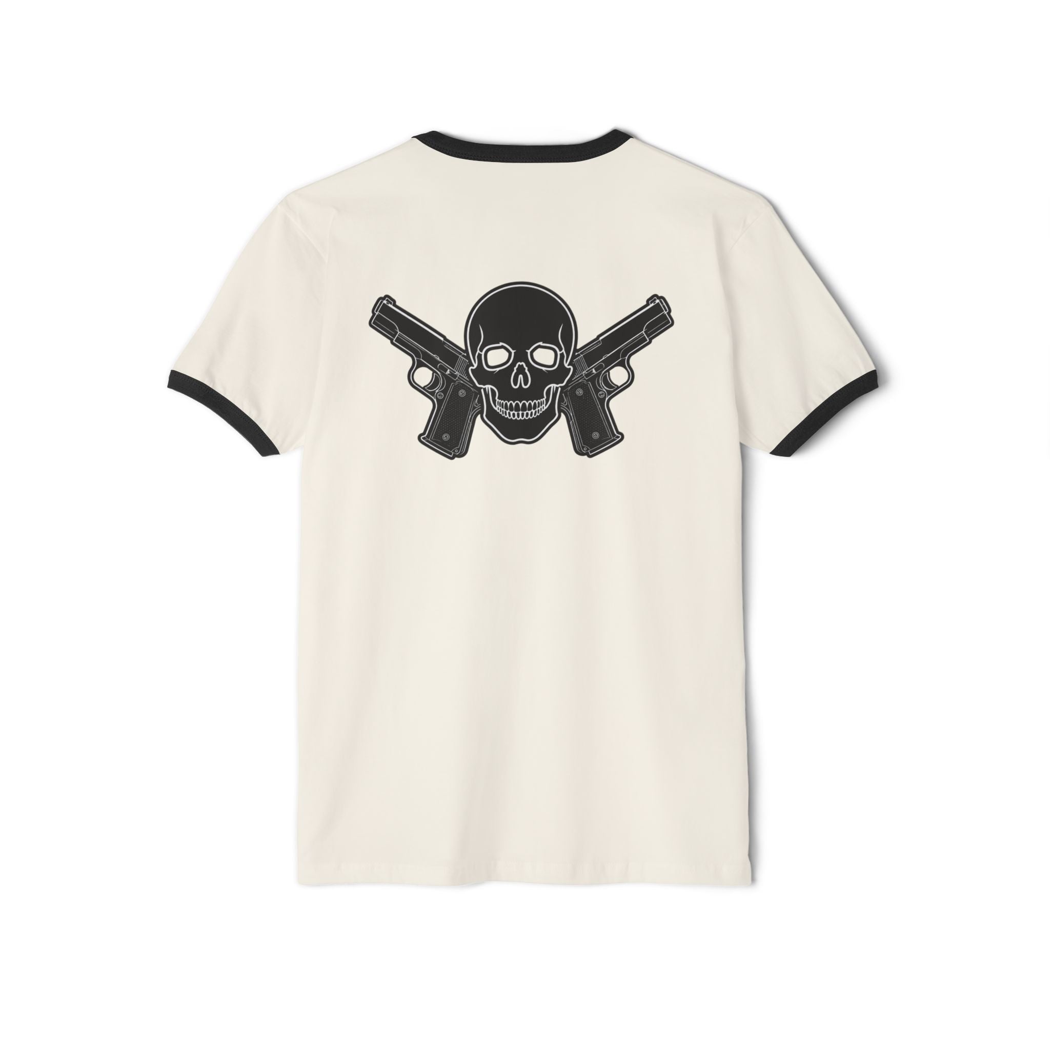 Alwayz Packin on Front Skull and Cross Bones on Back Retro Casual Tee