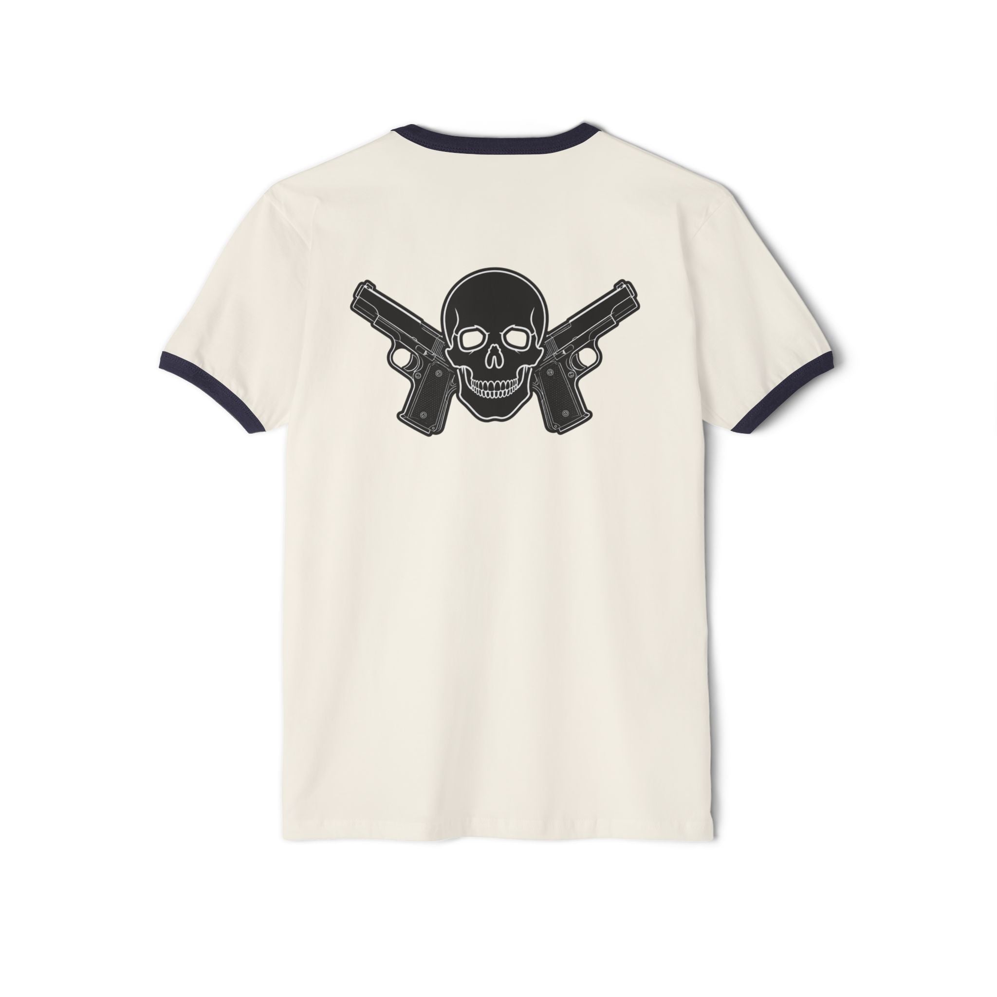 Alwayz Packin on Front Skull and Cross Bones on Back Retro Casual Tee