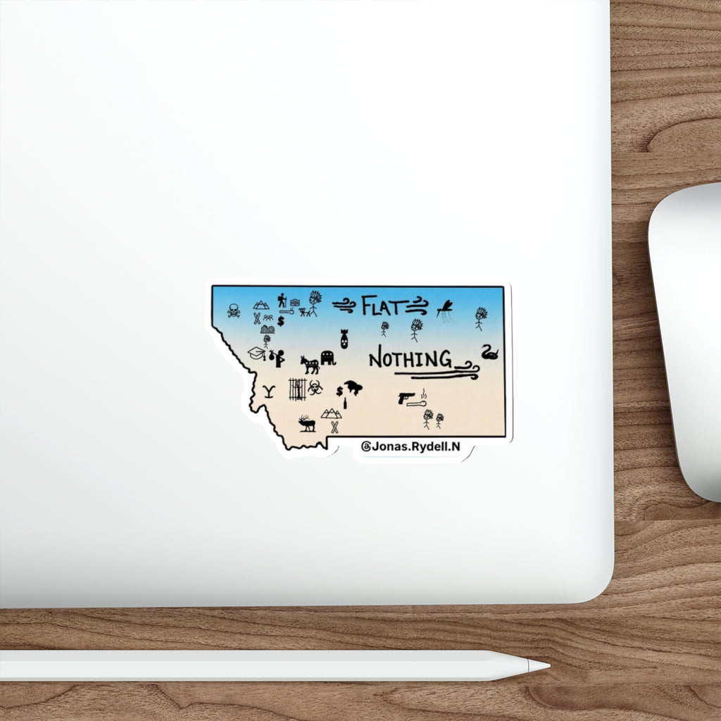 Real Montana Map Sticker