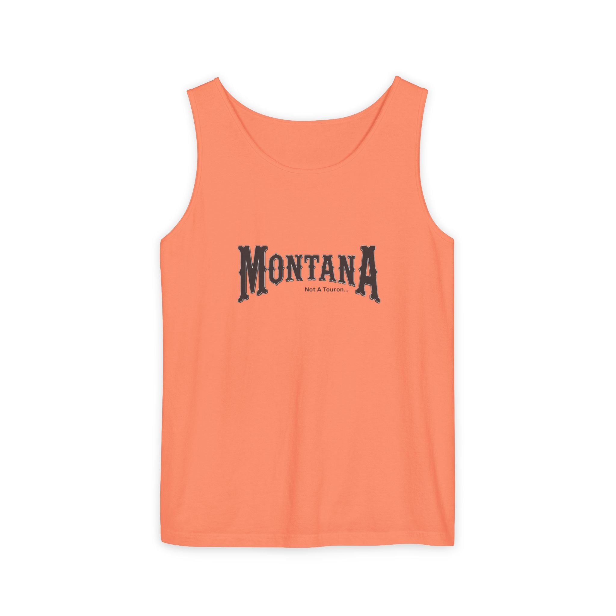 Montana (Not A Touron) Front/ Towns and Nicknames Map Back Tank Top