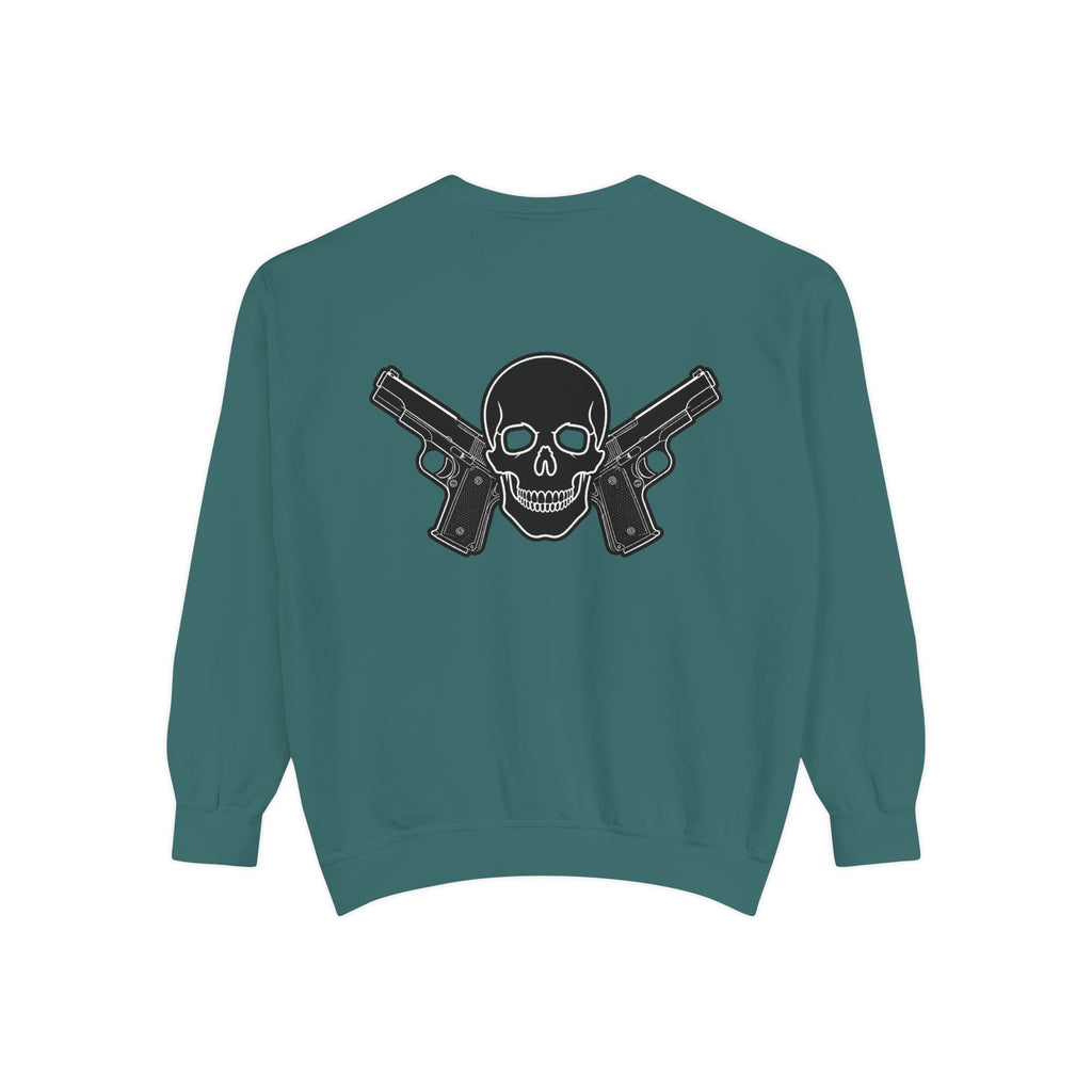 Alwayz Packin Front/ Skull and Guns Back Sweatshirt