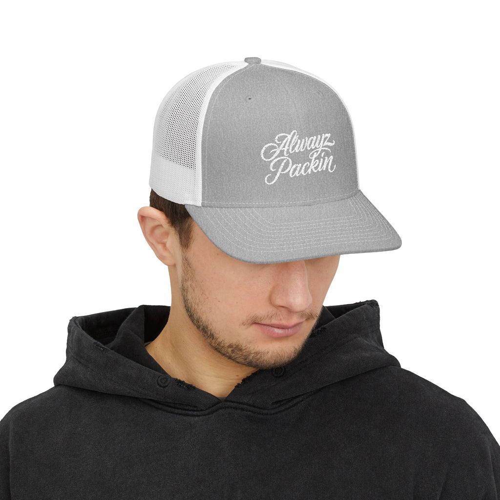 Embroidered Alwayz Packin Snapback Trucker Cap