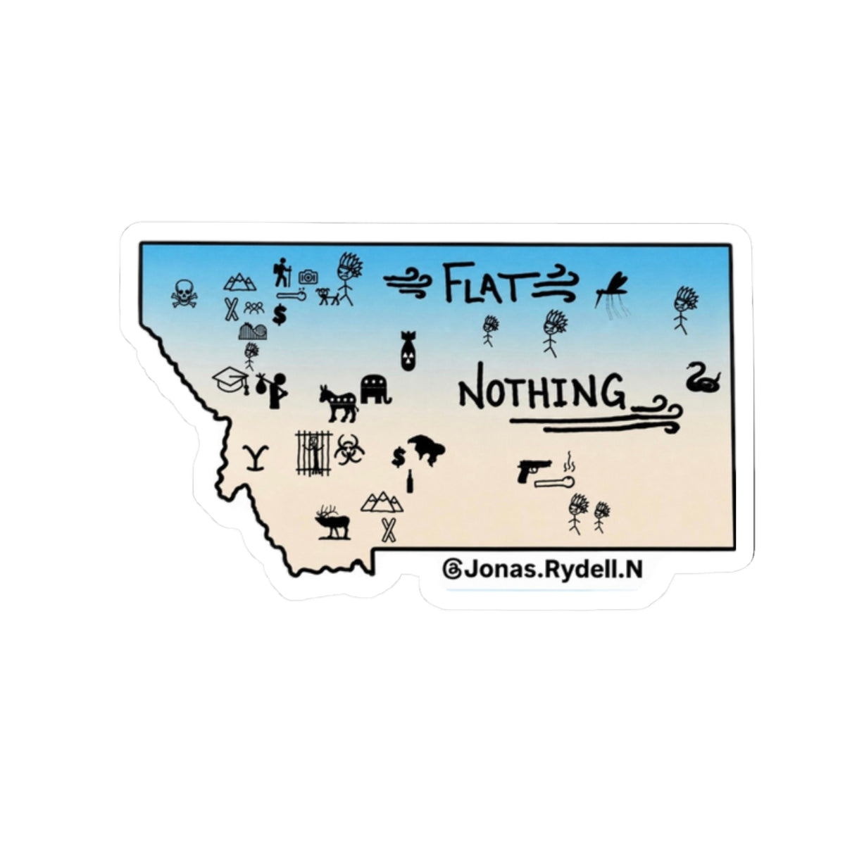 Original Montana Map Sticker