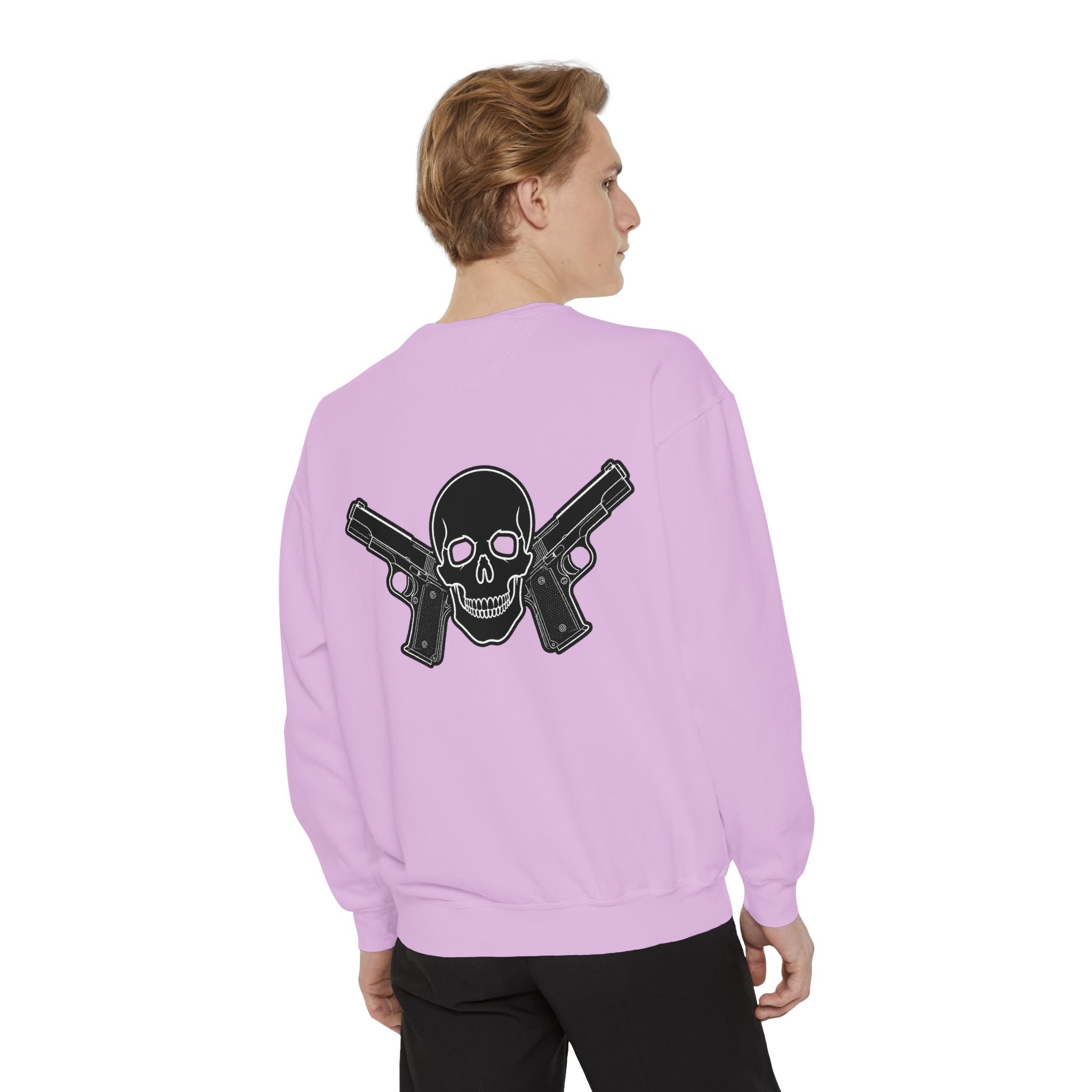 Alwayz Packin Front/ Skull and Guns Back Sweatshirt