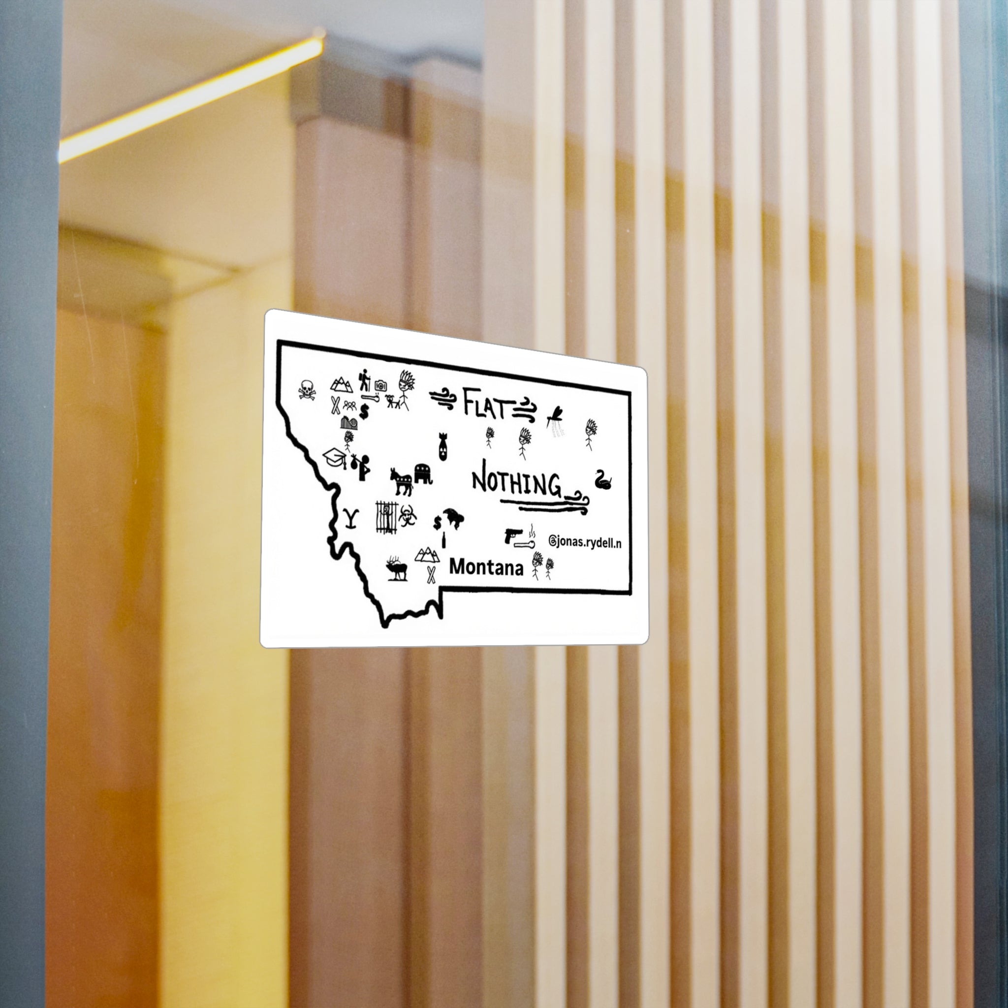 Real Montana Map Sticker Various sizes