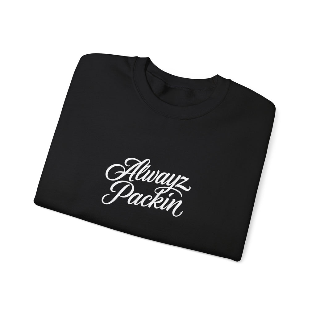 "Alwayz Packin" Front with Skull & Crossed Pistols Back