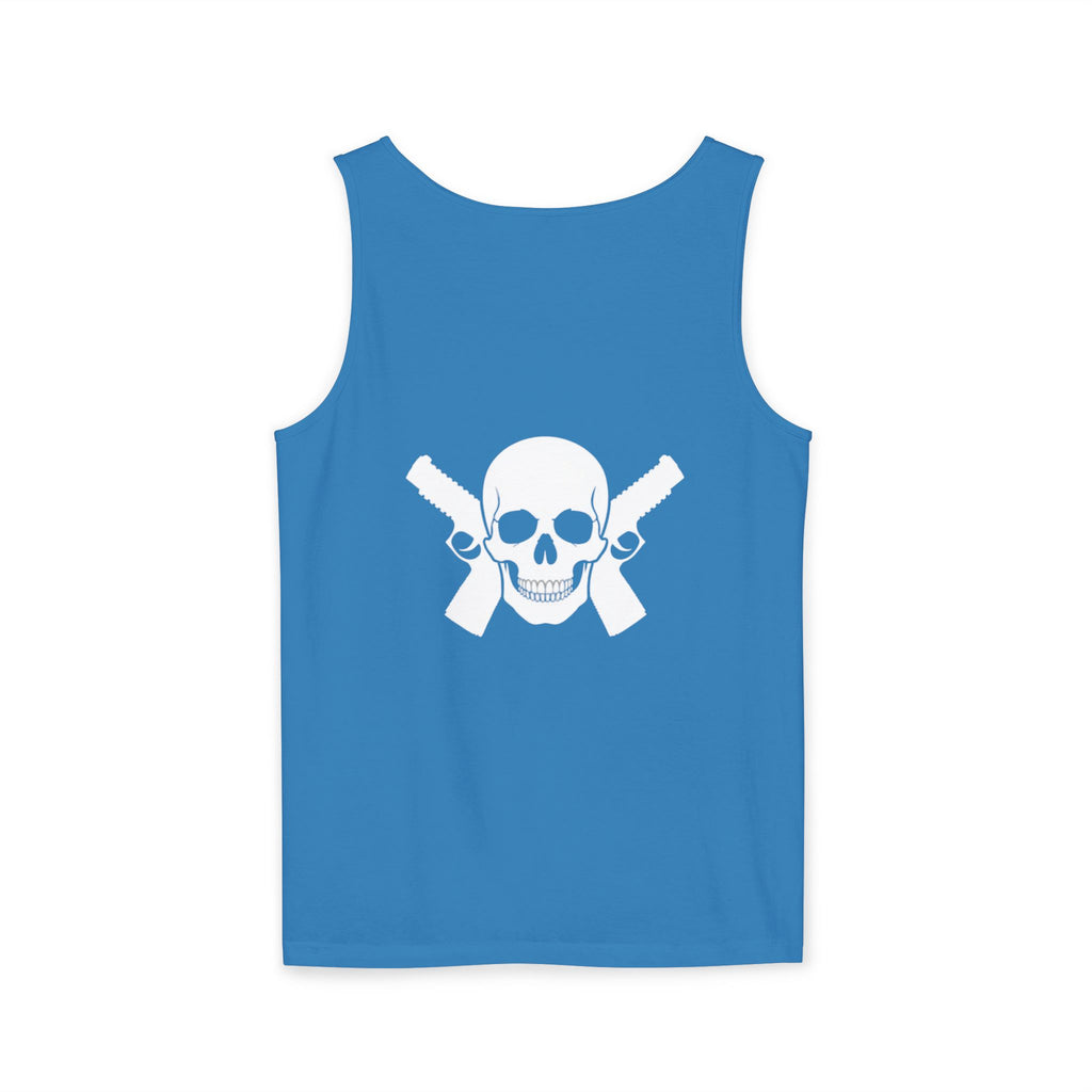 Alwayz Packin Heavy Metal Front Skull Guns back Tank