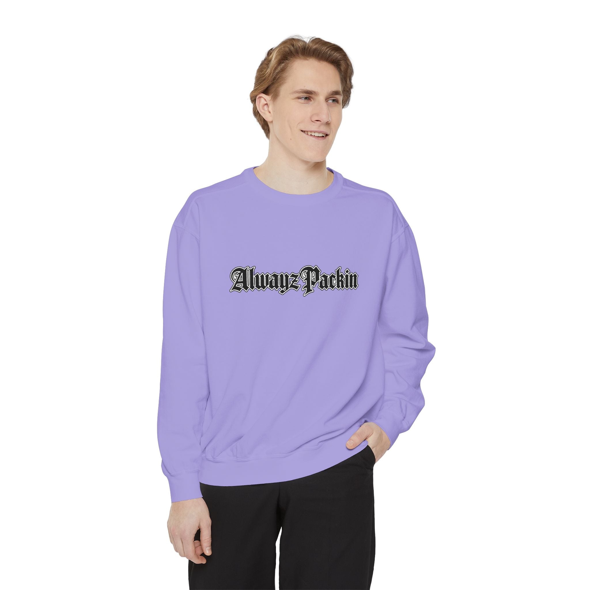 Alwayz Packin Front/ Skull and Guns with Rocker Back Sweatshirt