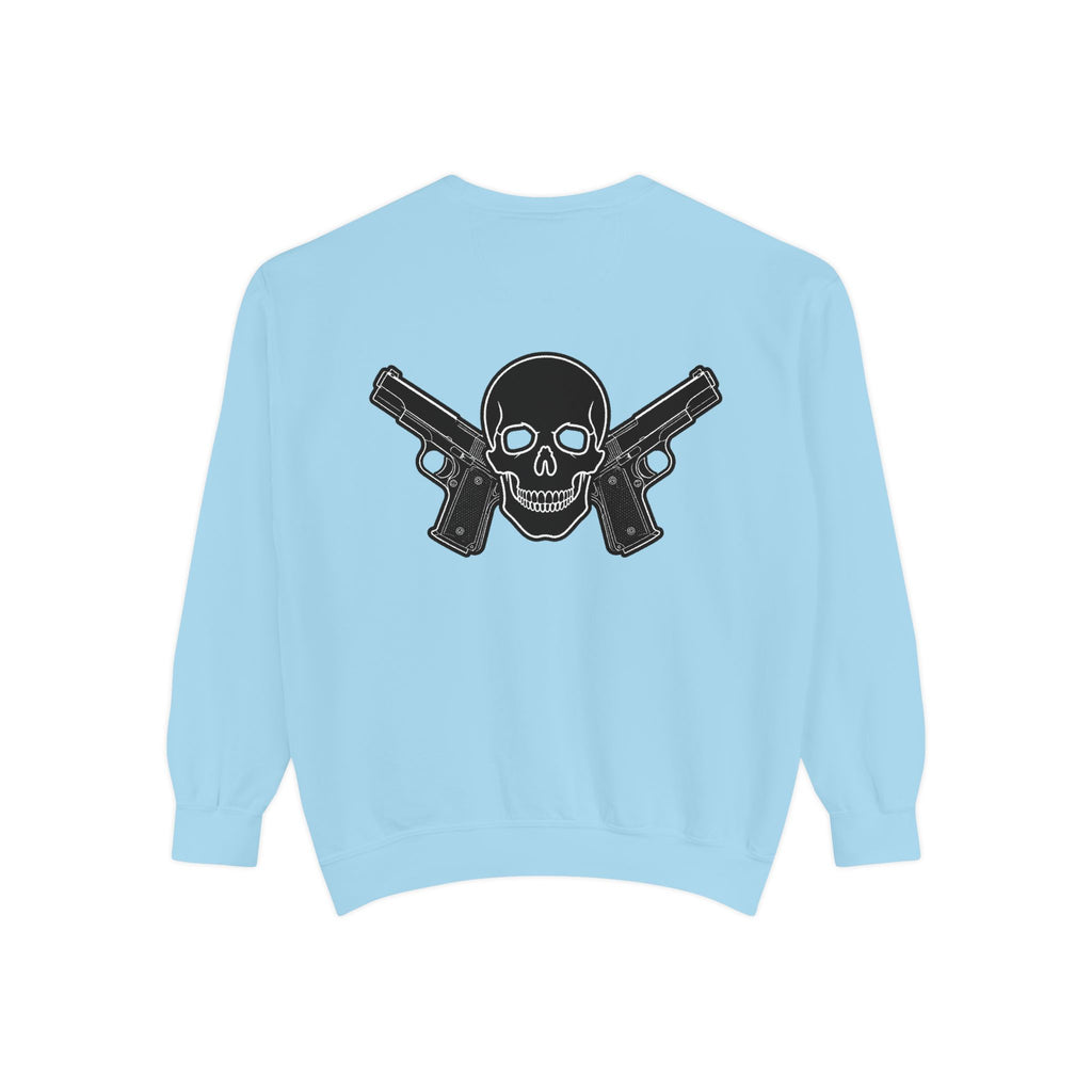 Alwayz Packin Front/ Skull and Guns Back Sweatshirt