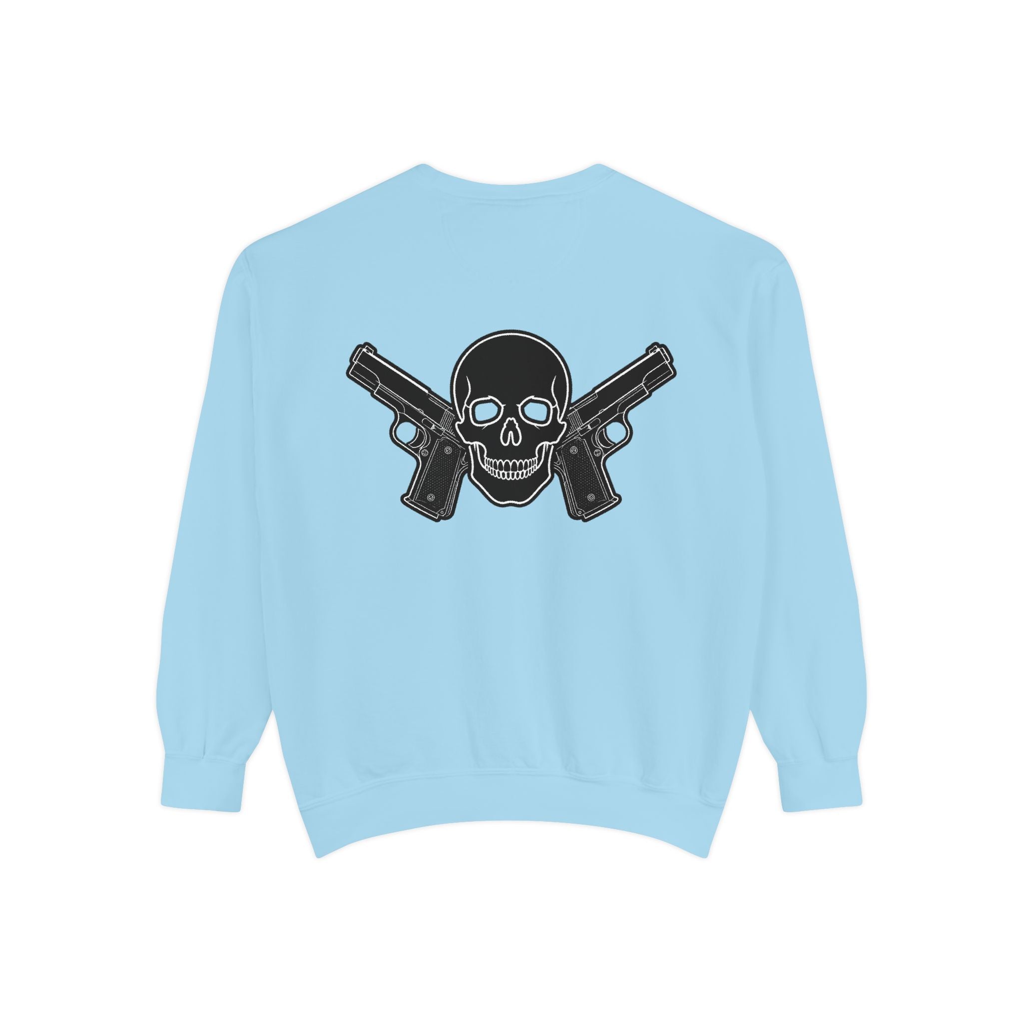 Alwayz Packin Front/ Skull and Guns Back Sweatshirt