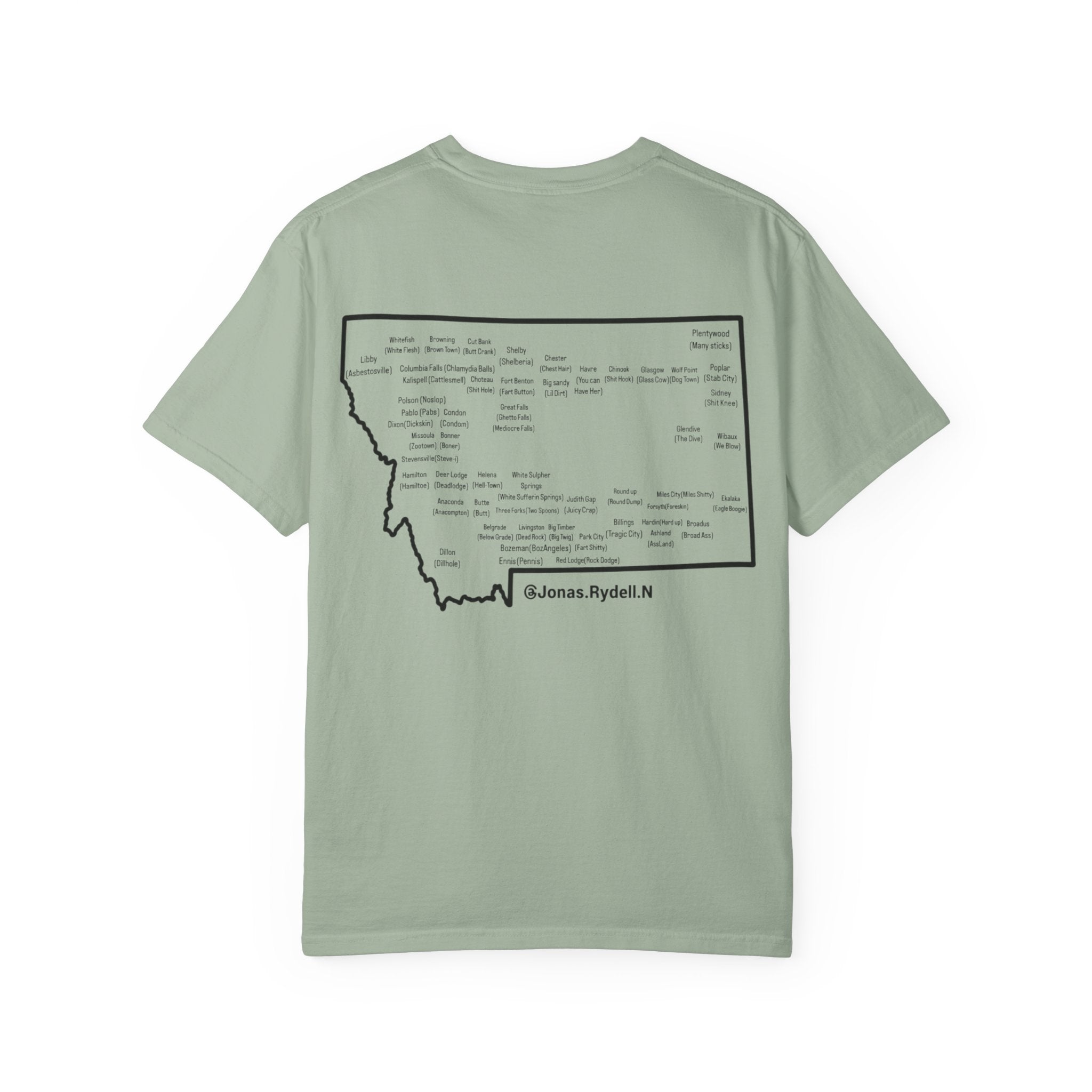 Montana (NOT A Touron) In Front/ Montana Towns with Nicknames Back