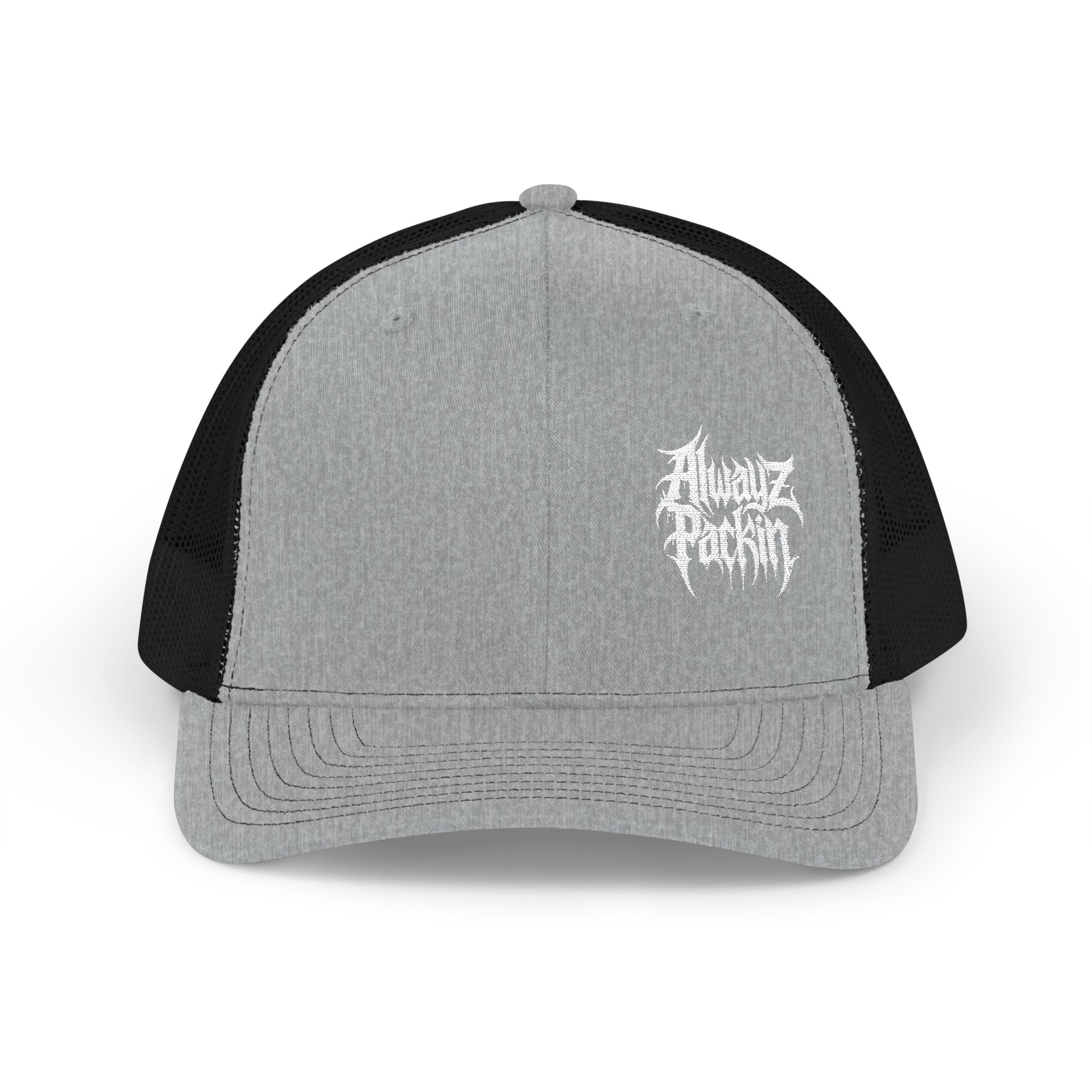 Embroidered Alwayz Packin Heavy Metal Print