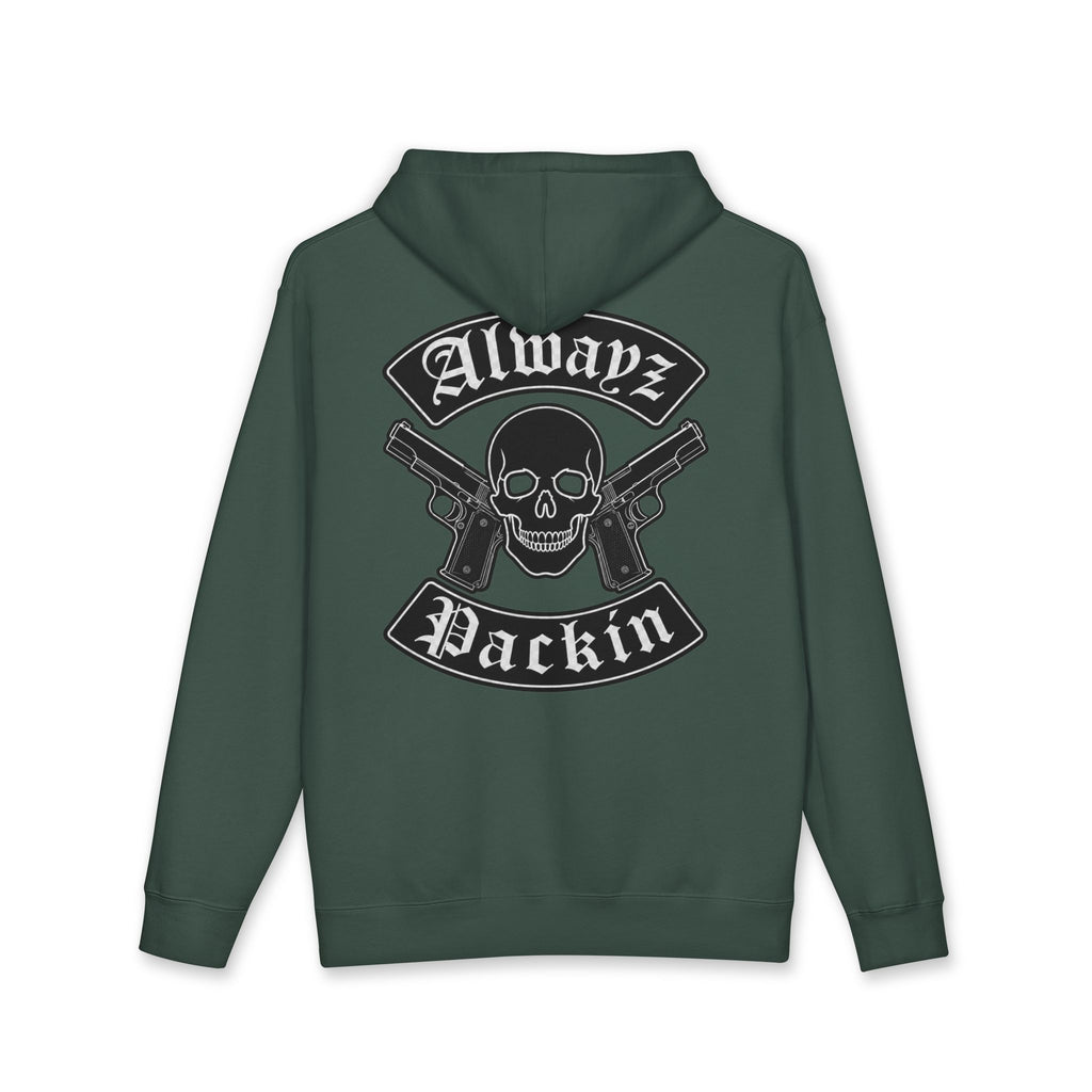 Alwayz Packin Front/ Skull and Guns Back with Rocker