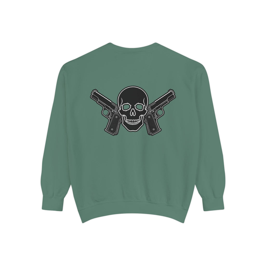 Alwayz Packin Front/ Skull and Guns Back Sweatshirt