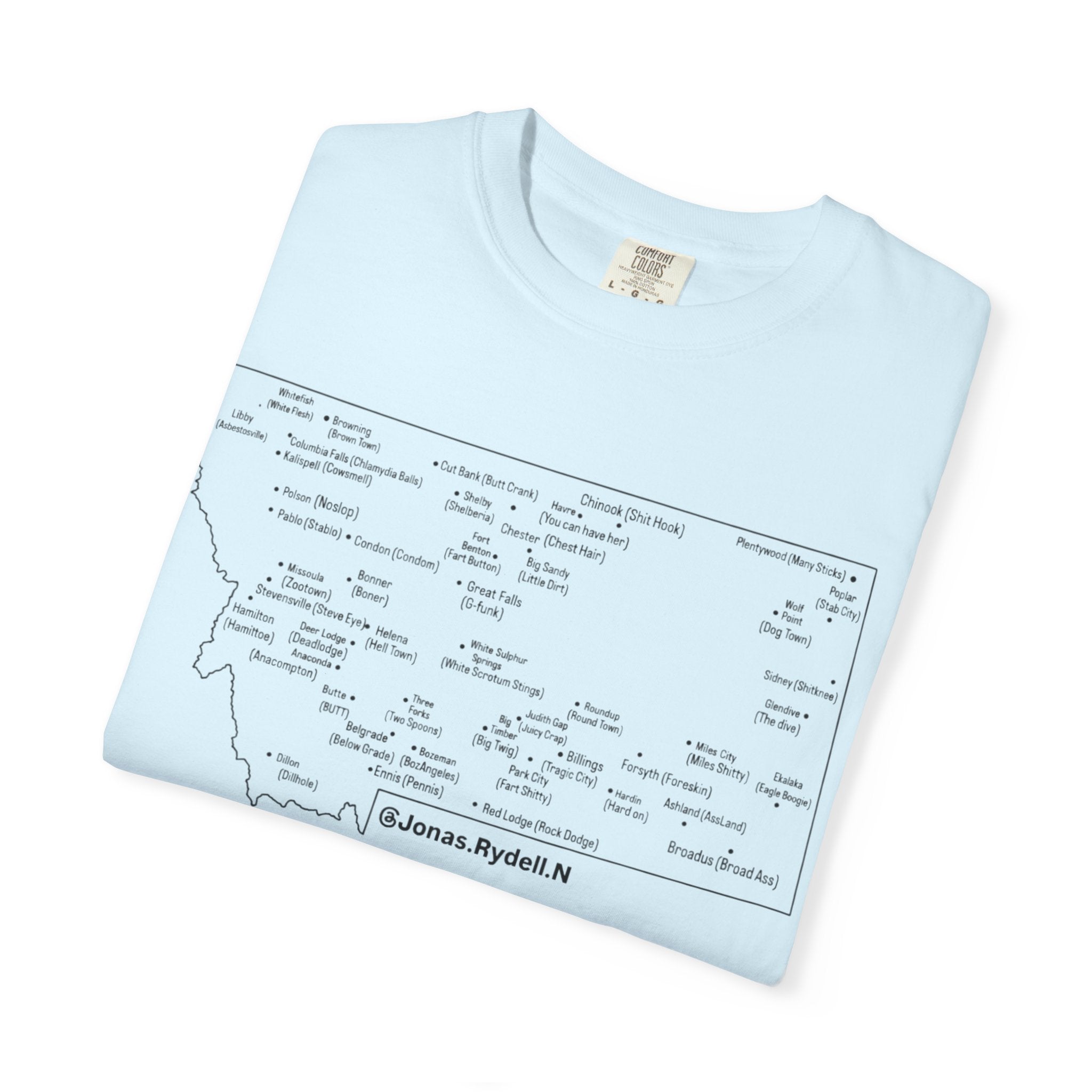 Montana Towns and Nicknames T-Shirt