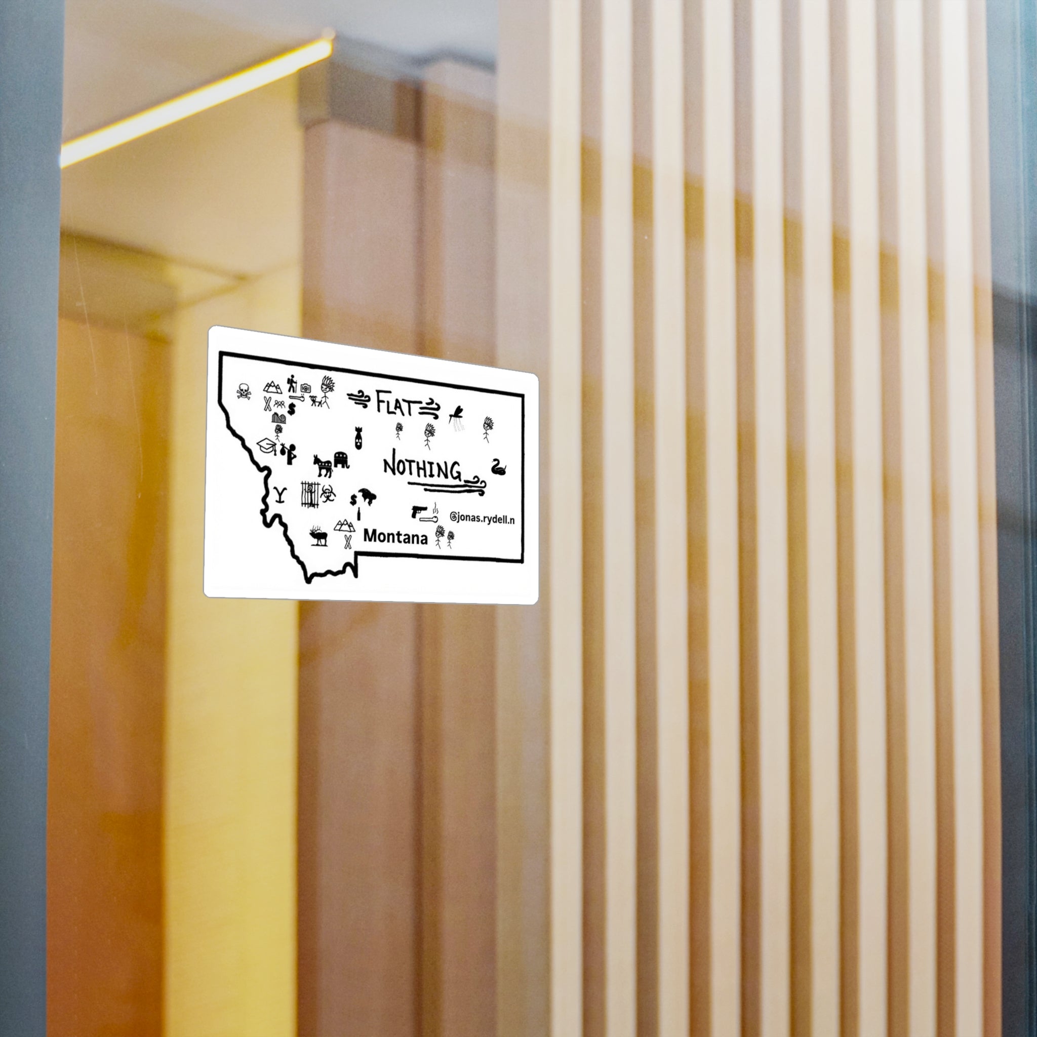 Real Montana Map Sticker Various sizes