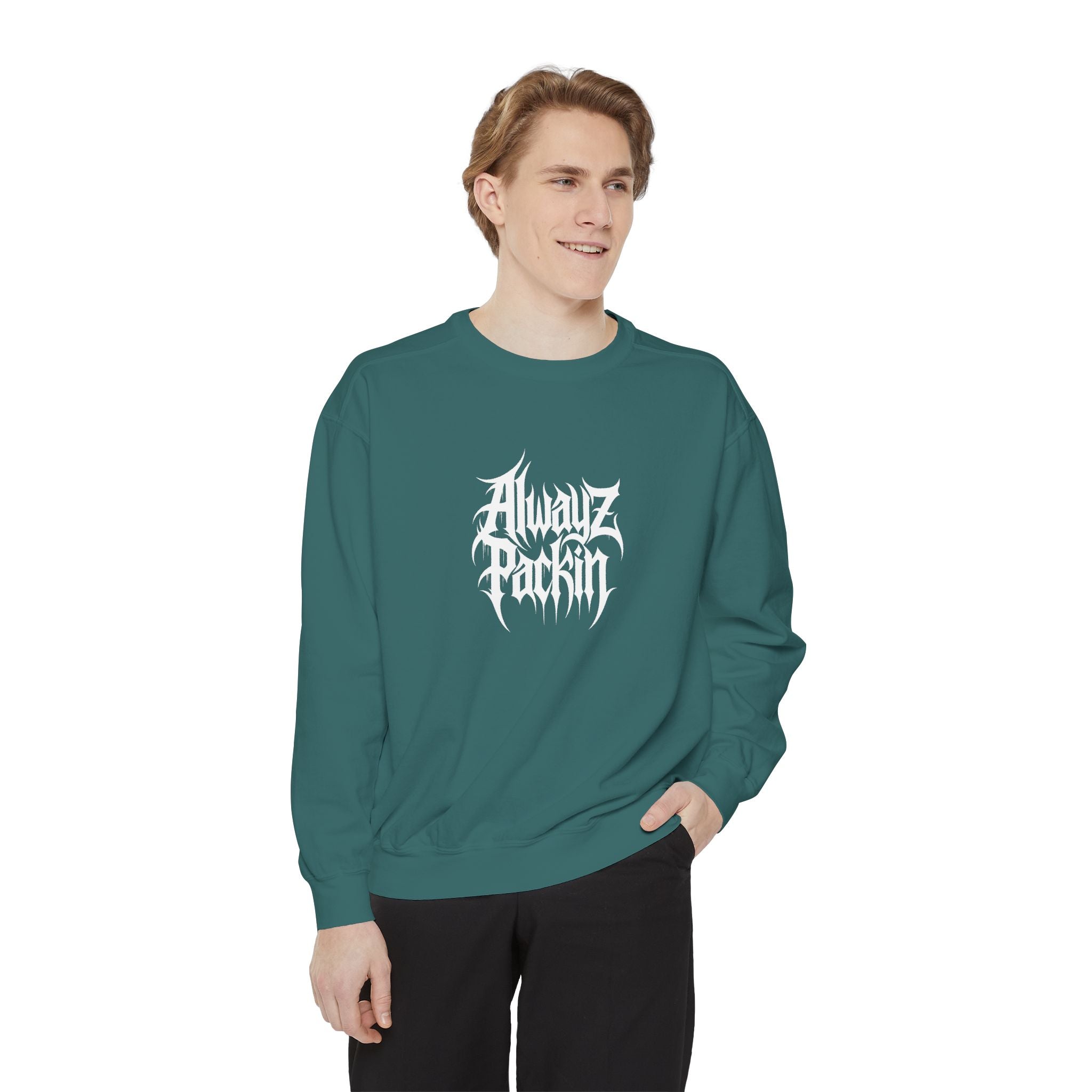 Alwayz Packin Front/ Skull Guns Back Sweatshirt