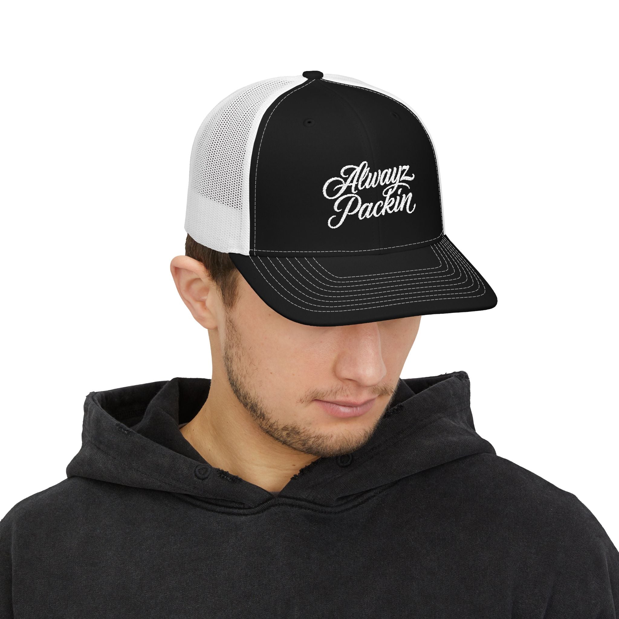 Embroidered Alwayz Packin Snapback Trucker Cap