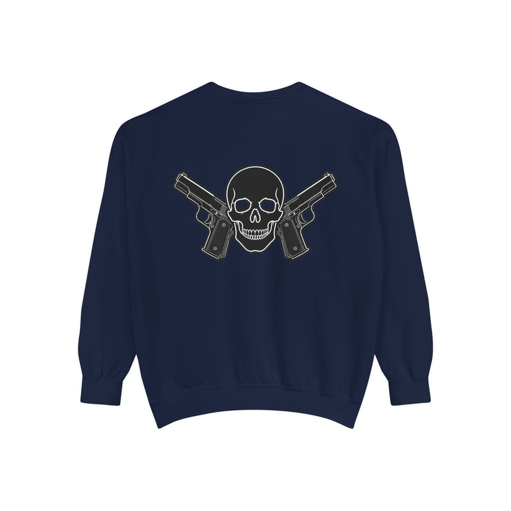 Alwayz Packin Front/ Skull and Guns Back Sweatshirt
