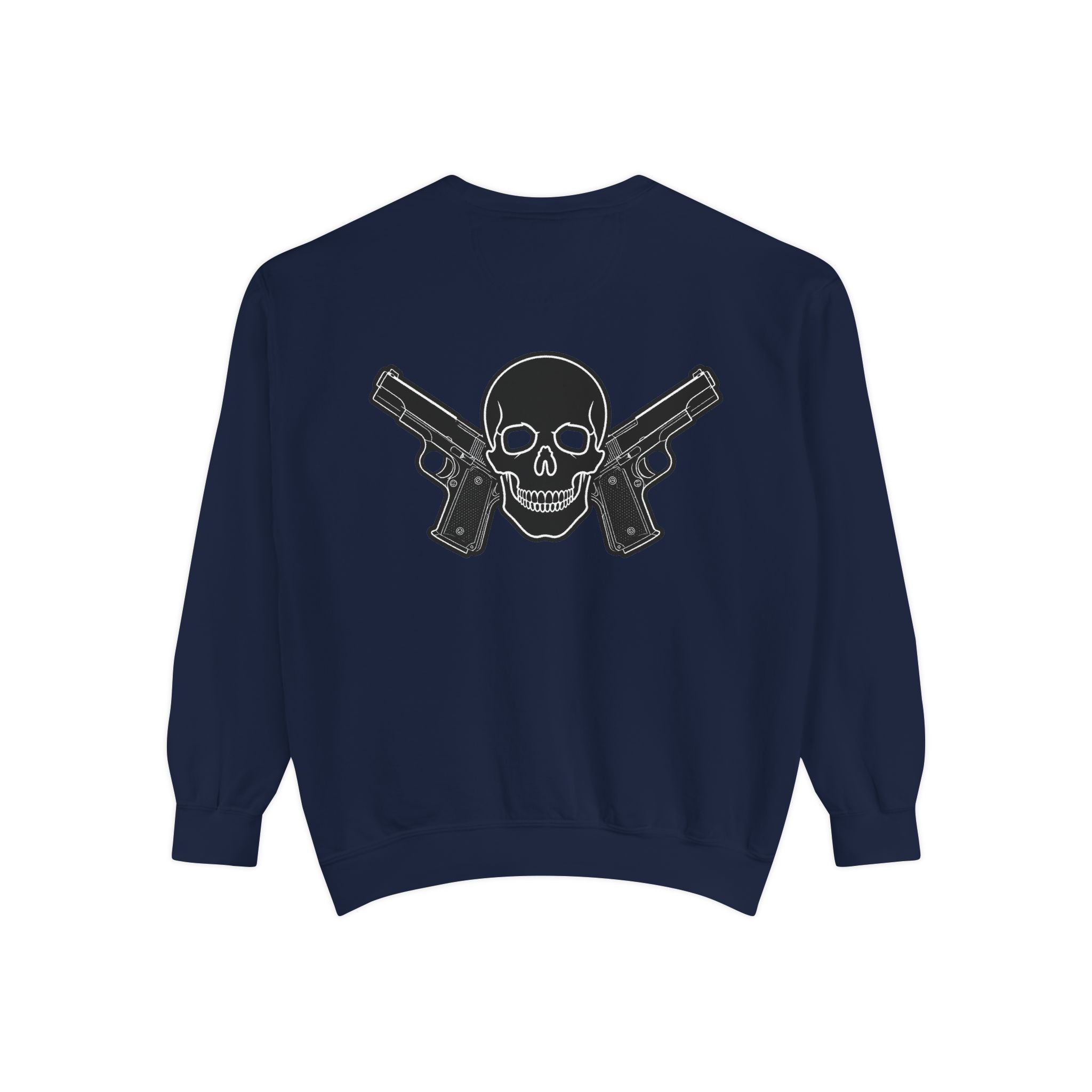 Alwayz Packin Front/ Skull and Guns Back Sweatshirt