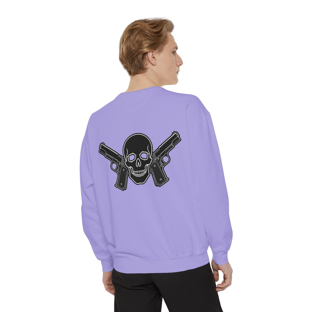 Alwayz Packin Front/ Skull and Guns Back Sweatshirt