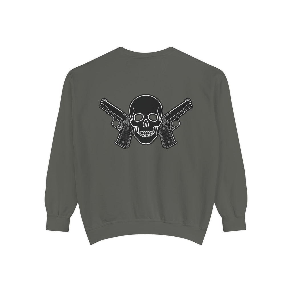 Alwayz Packin Front/ Skull and Guns Back Sweatshirt