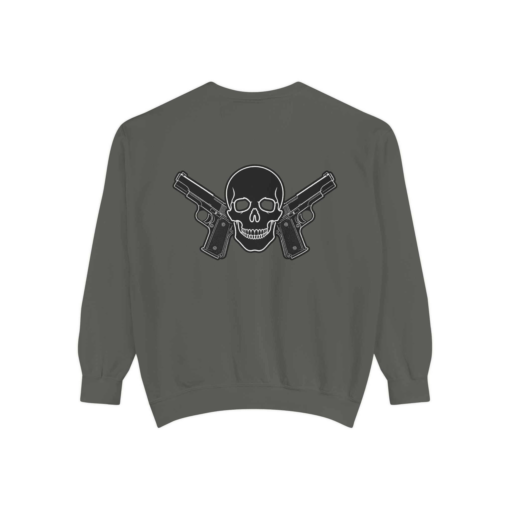 Alwayz Packin Front/ Skull and Guns Back Sweatshirt