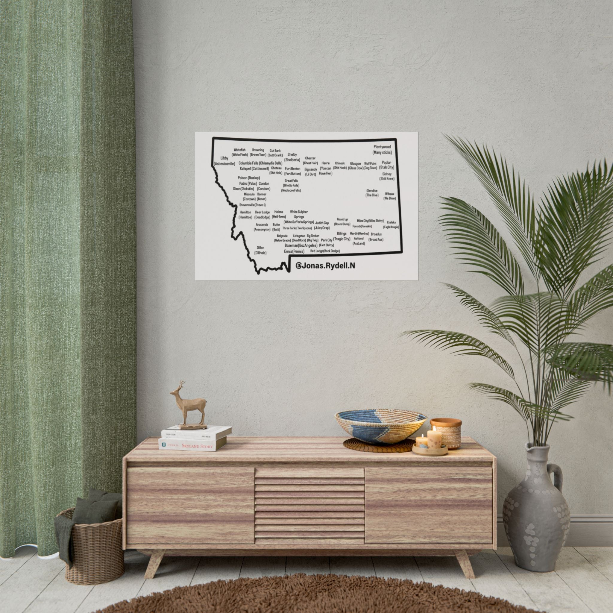 Montana Towns/ Nicknames Poster