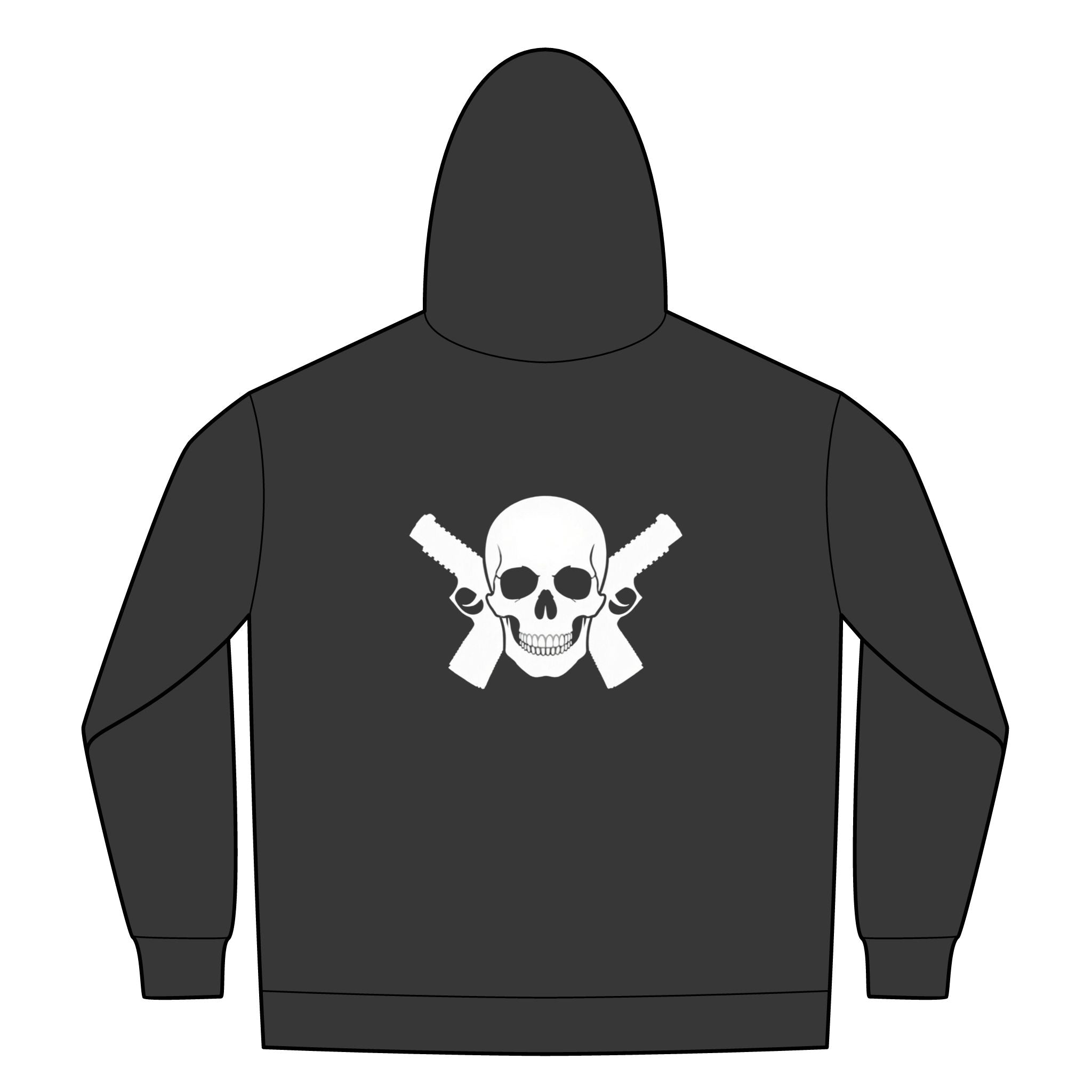 Alwayz Packin Front zip/ Skull and Guns Back