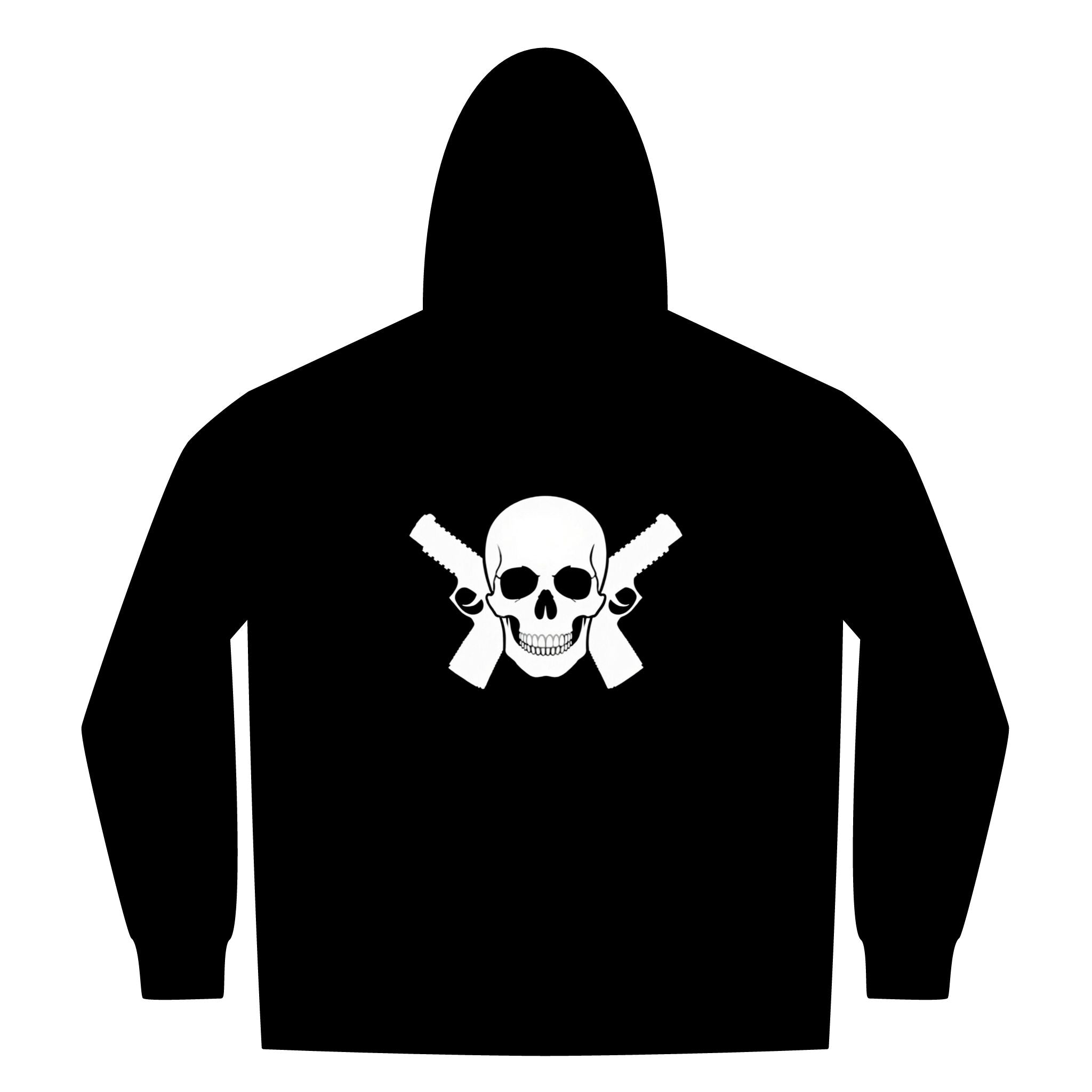 Alwayz Packin Front zip/ Skull and Guns Back