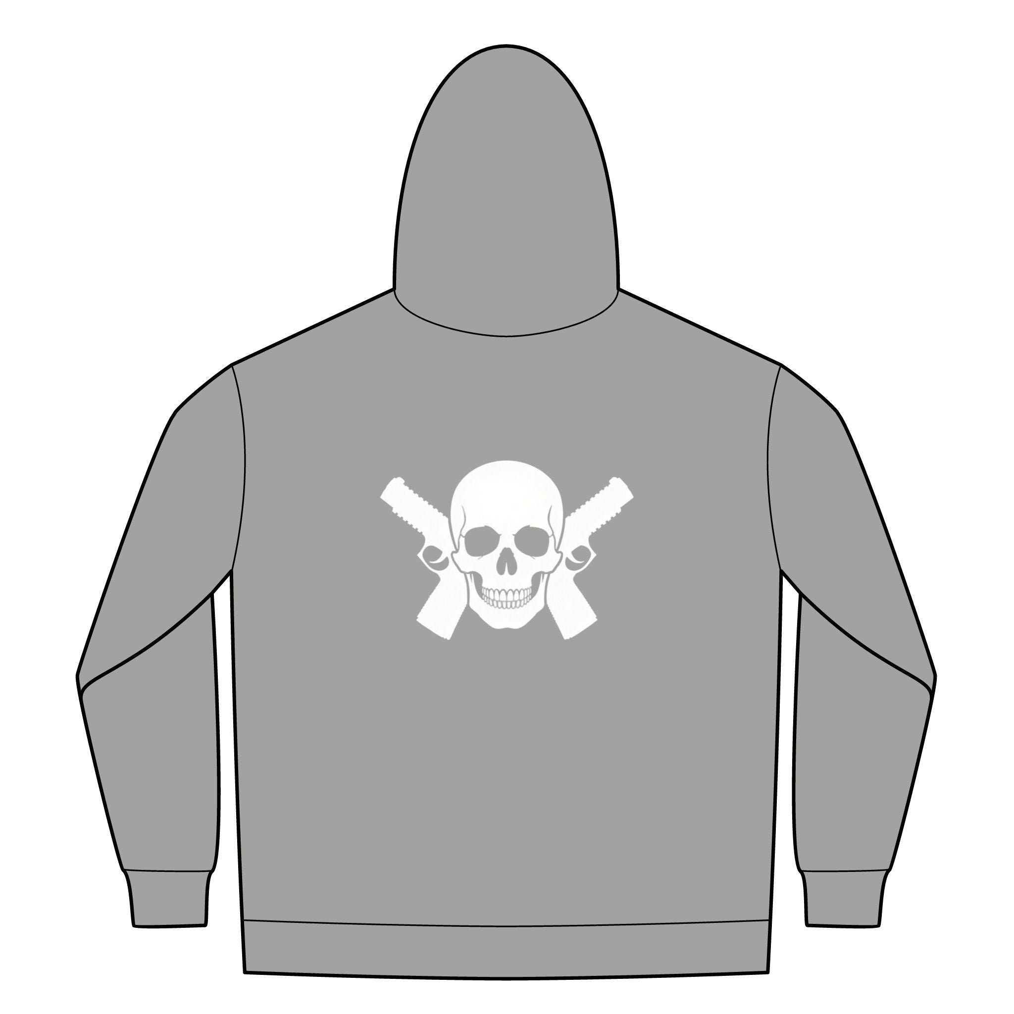 Alwayz Packin Front zip/ Skull and Guns Back