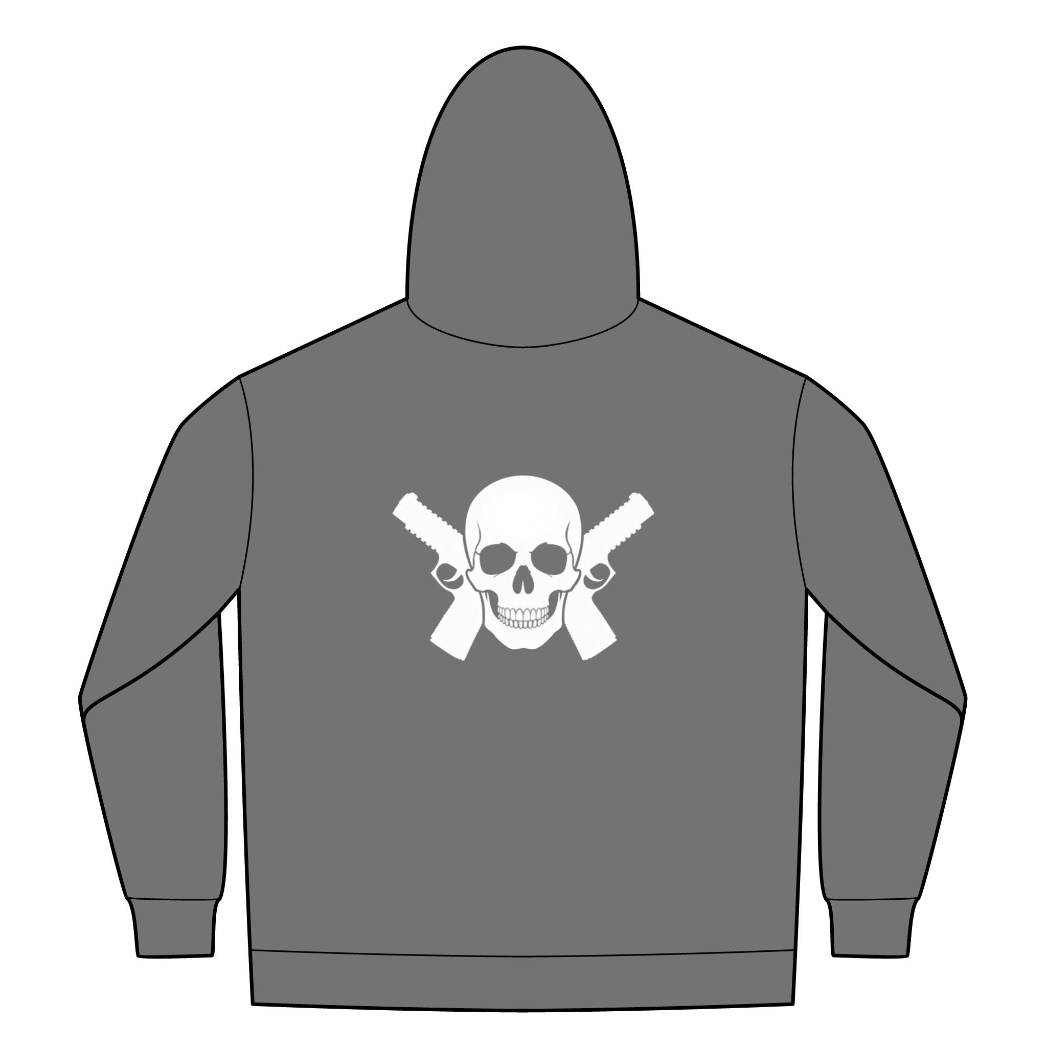 Alwayz Packin Front zip/ Skull and Guns Back