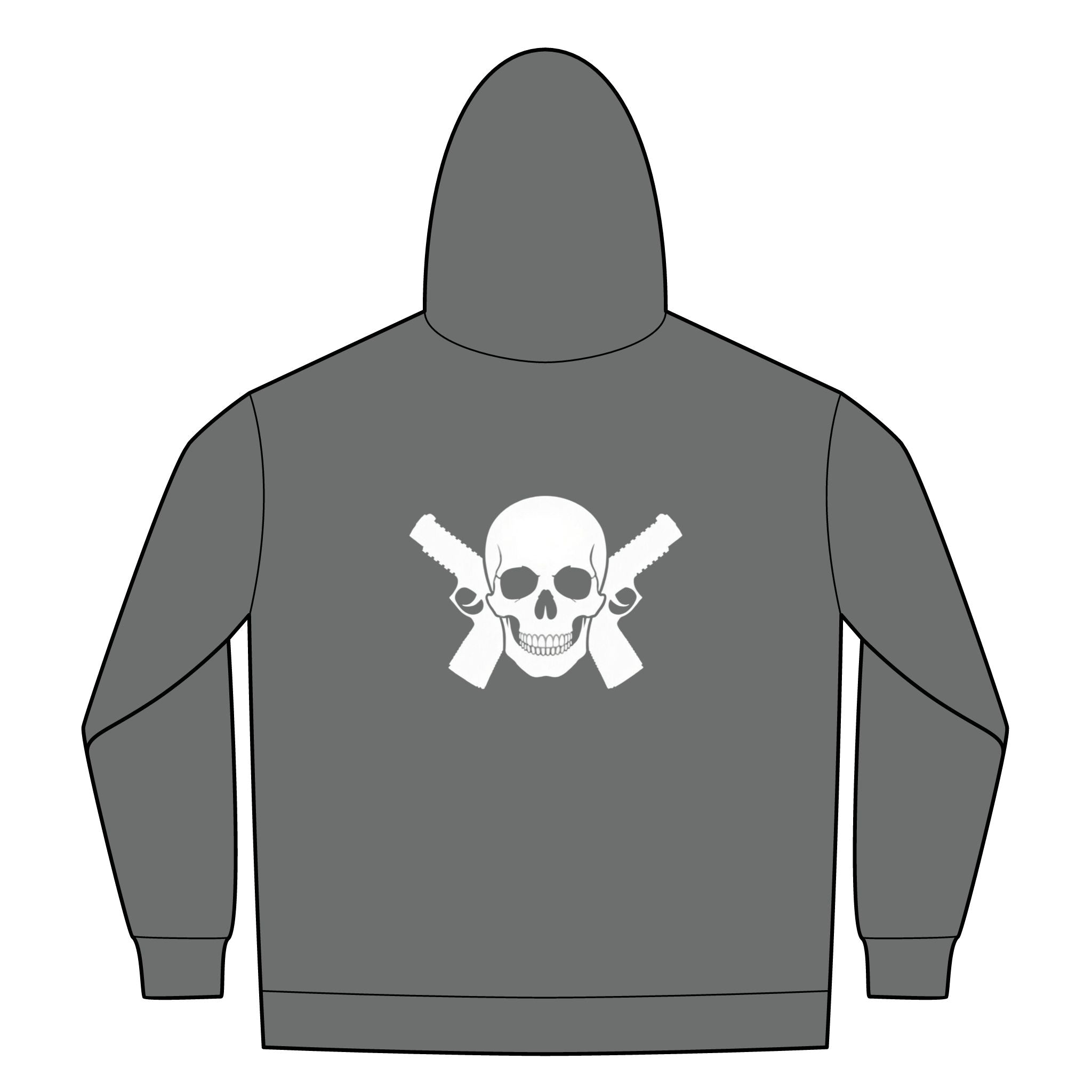 Alwayz Packin Front zip/ Skull and Guns Back