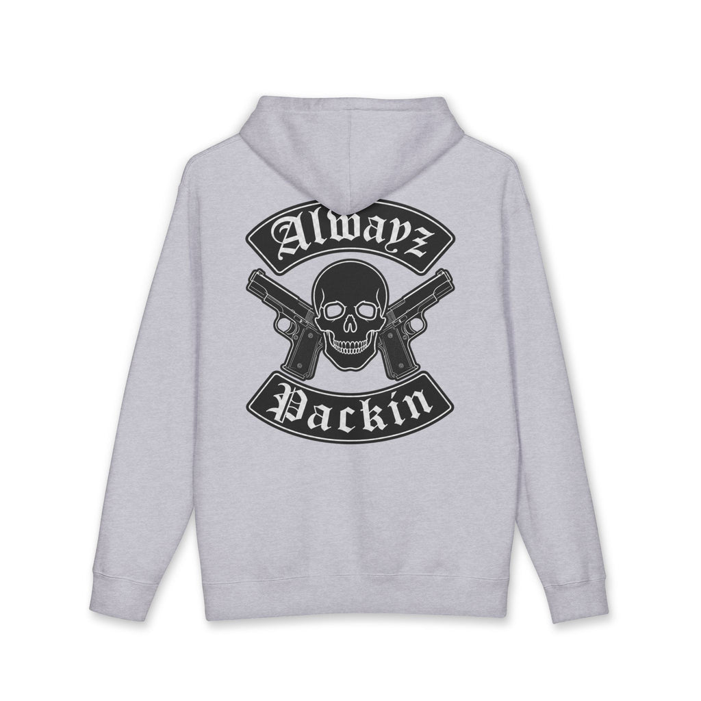 Alwayz Packin Front/ Skull and Guns Back with Rocker
