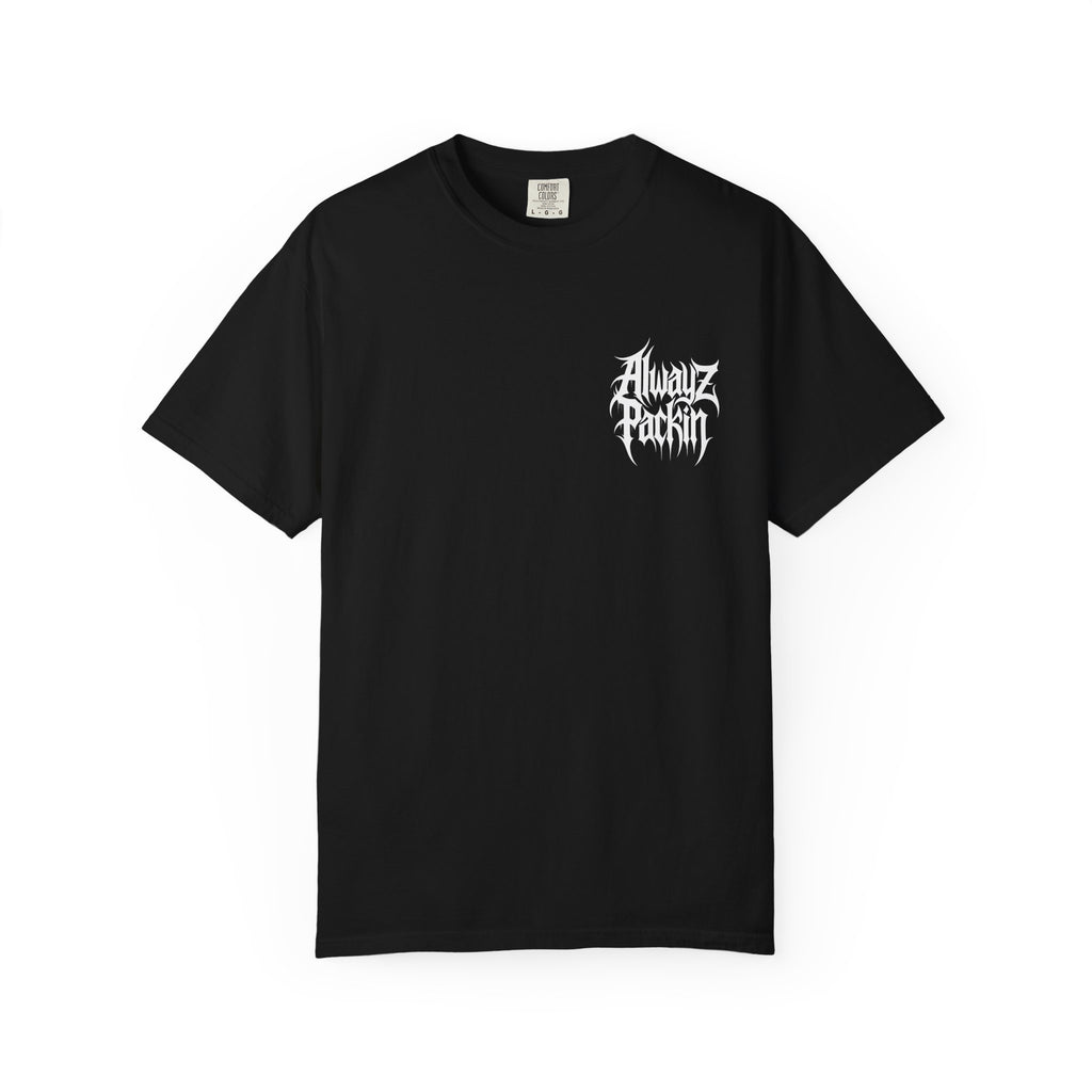 Alwayz Packin Metal Print Front/ Skull and Bones in back