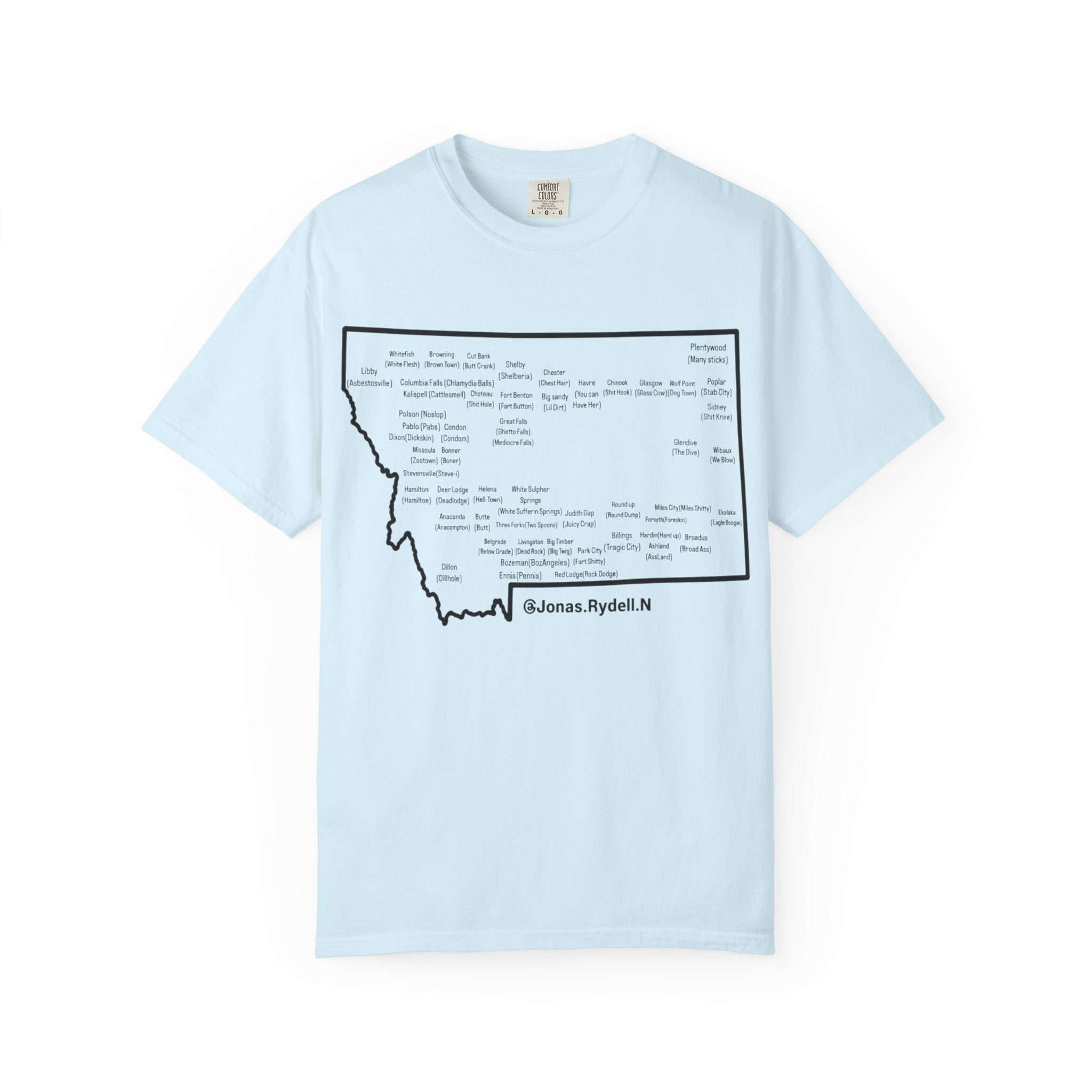 Montana Towns and Nicknames T-Shirt