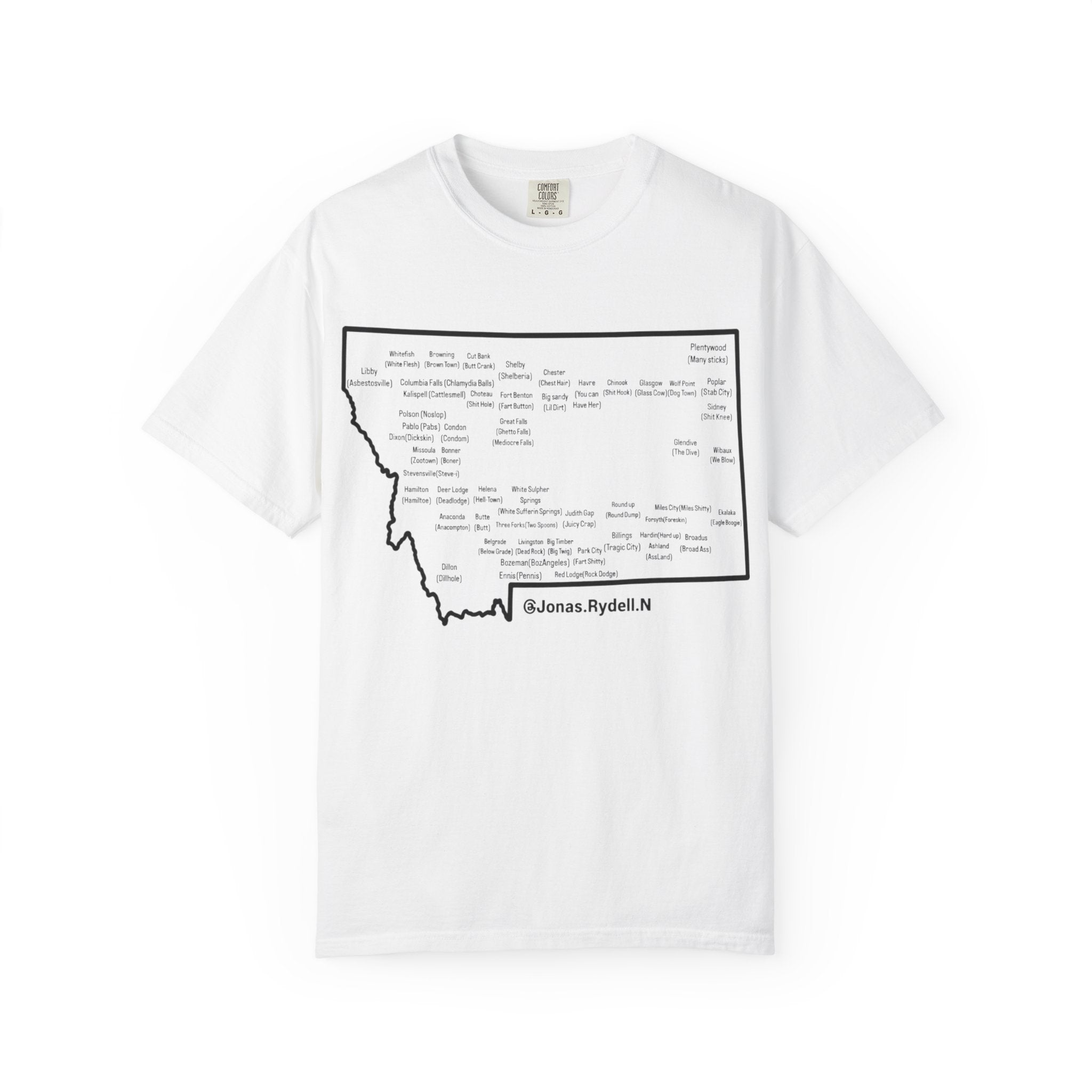 Montana Towns and Nicknames T-Shirt