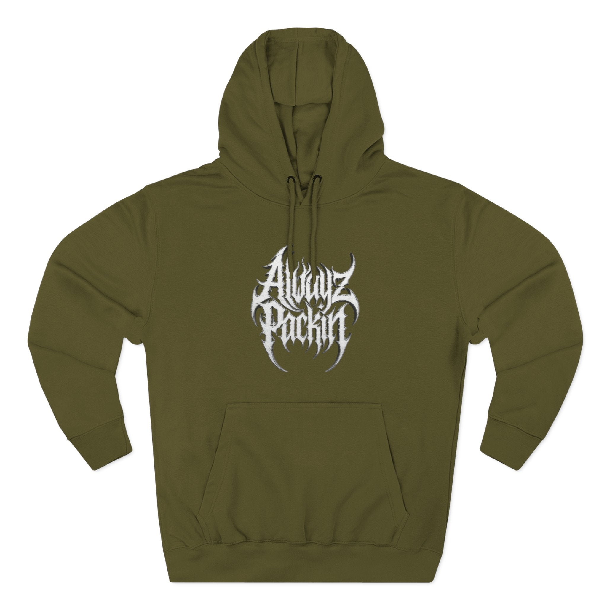 Abstract Tribal Logo hoodie | minimalist black emblem on white pullover