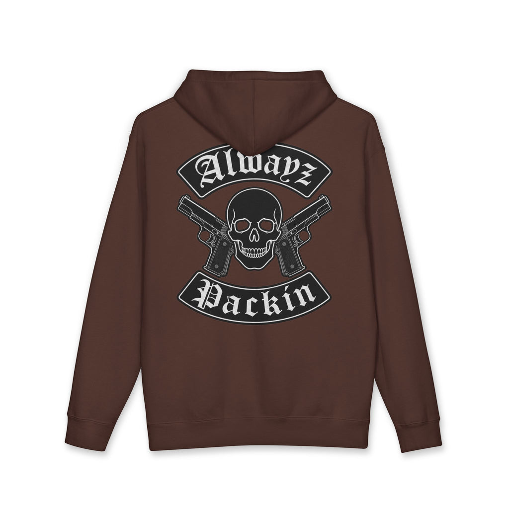 Alwayz Packin Front/ Skull and Guns Back with Rocker