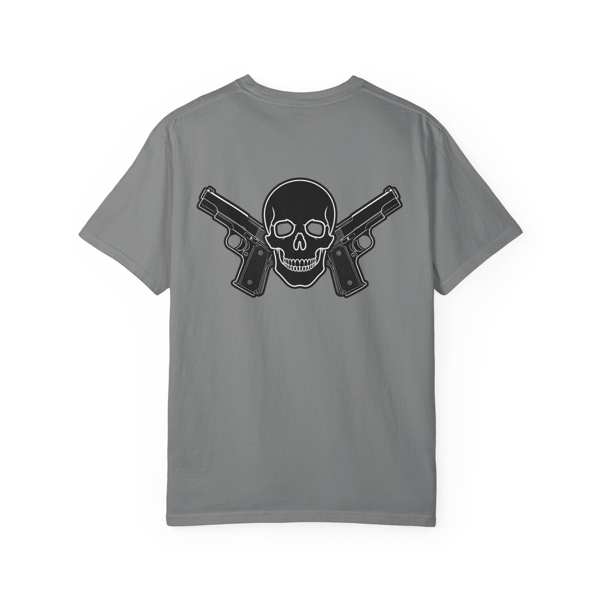 Alwayz Packin Front/ Skull and guns back