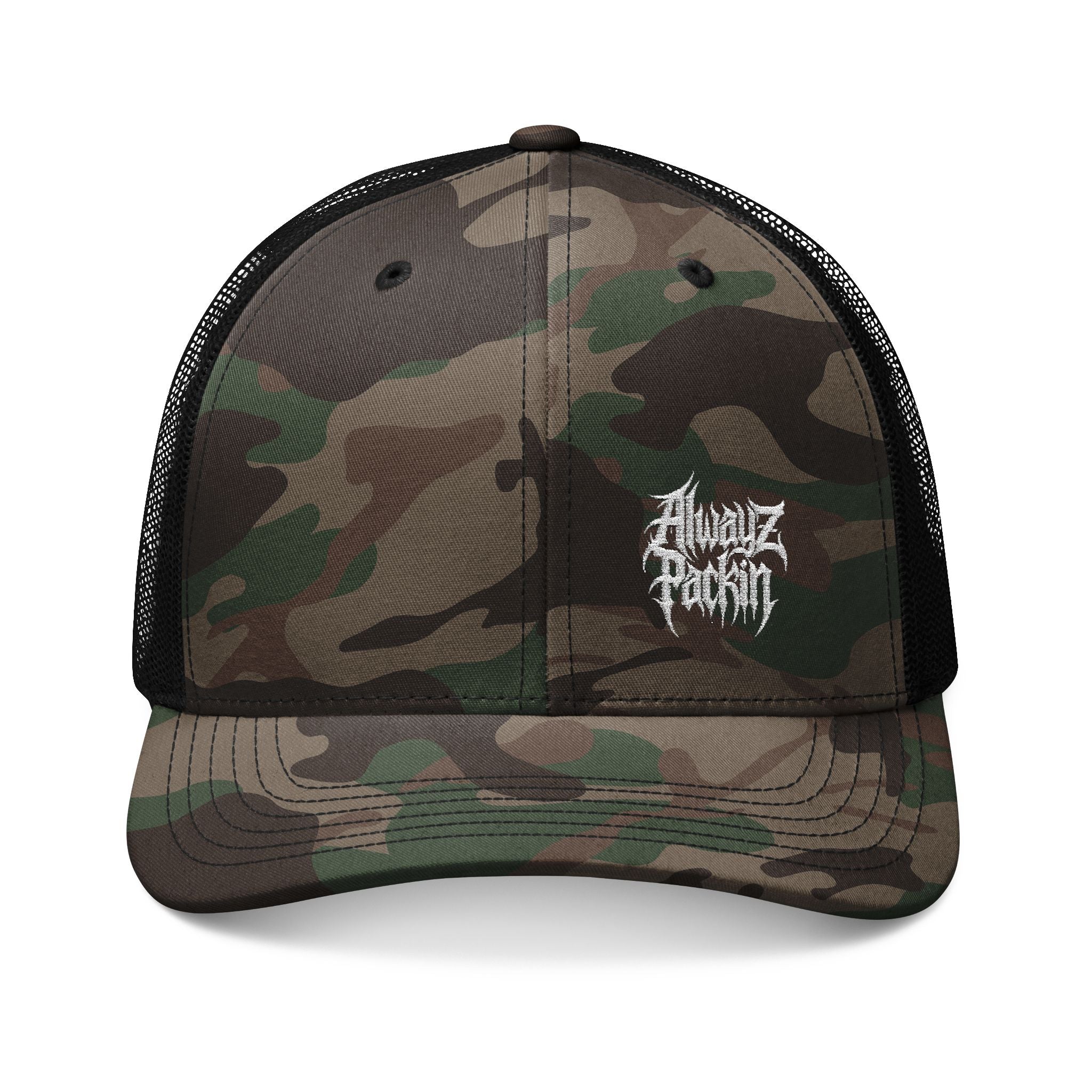 Camouflage Alwayz Packin Trucker Hat (Embroidery)