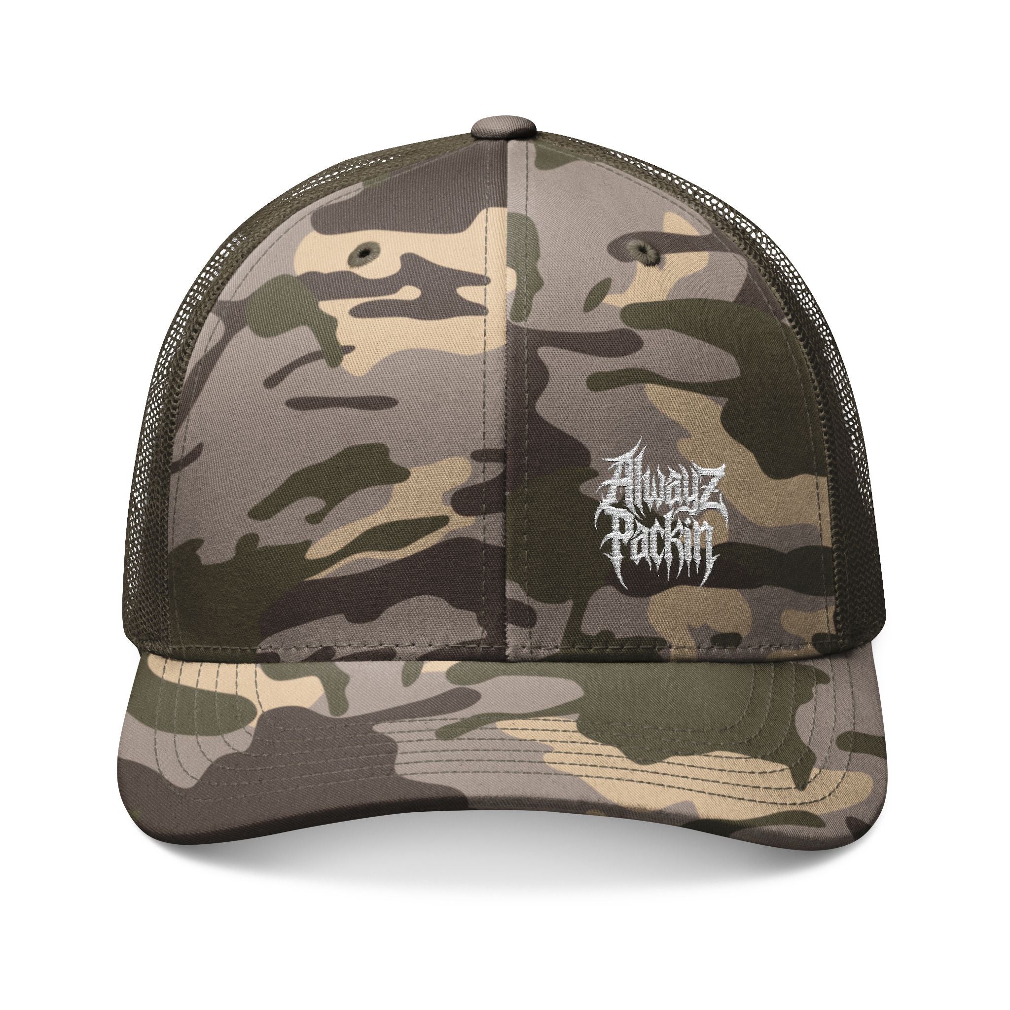 Camouflage Alwayz Packin Trucker Hat (Embroidery)
