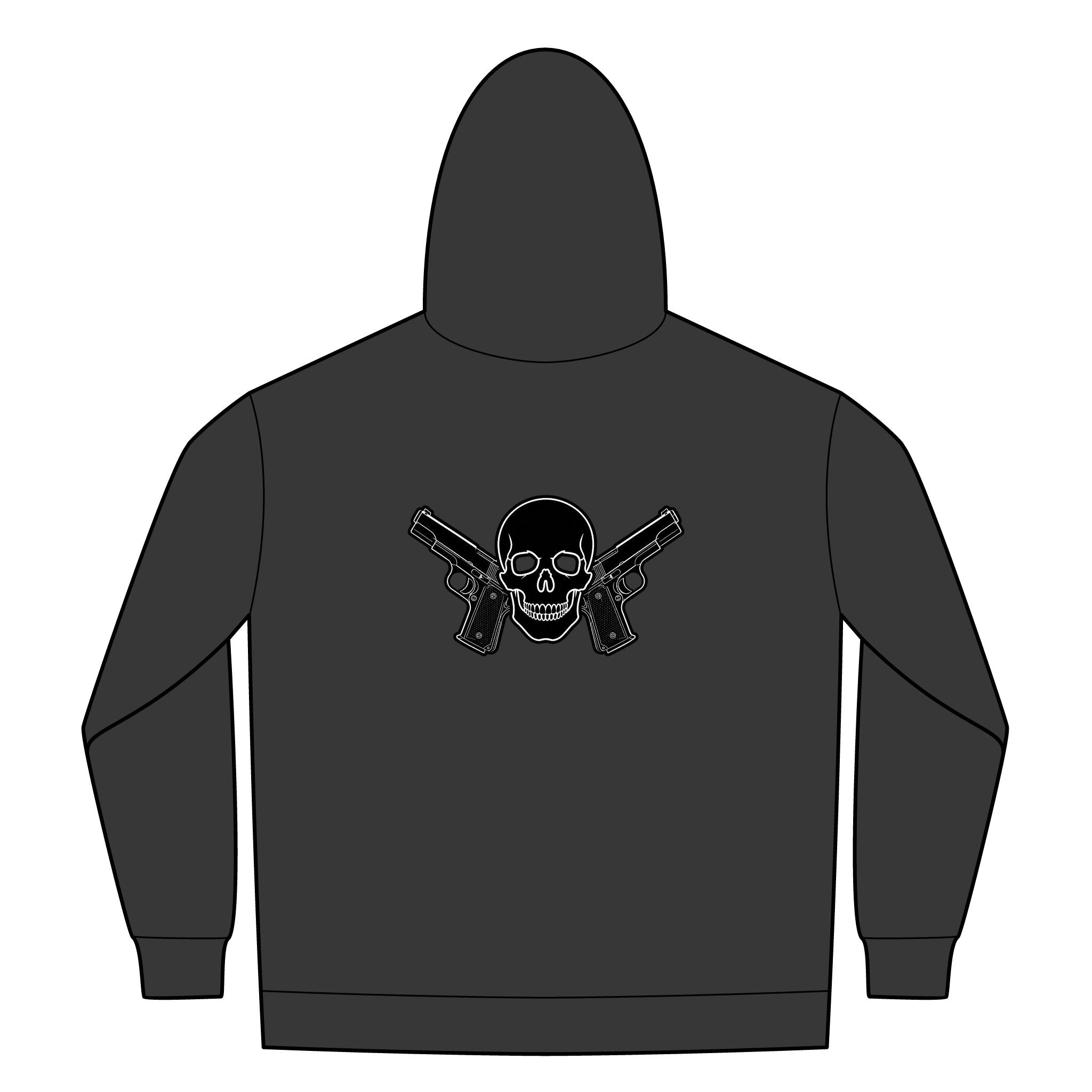 Alwayz Packin Front Zip/ Skull and Guns Back