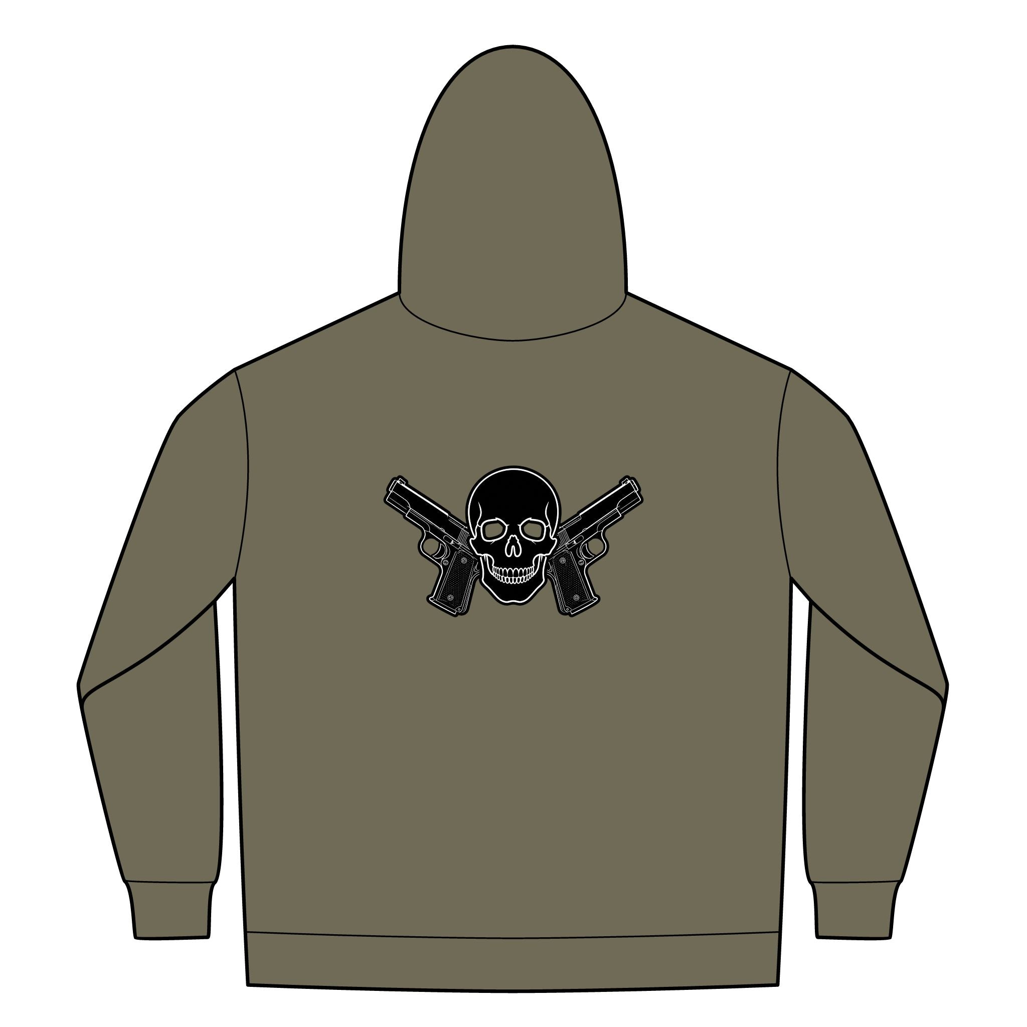 Alwayz Packin Front Zip/ Skull and Guns Back