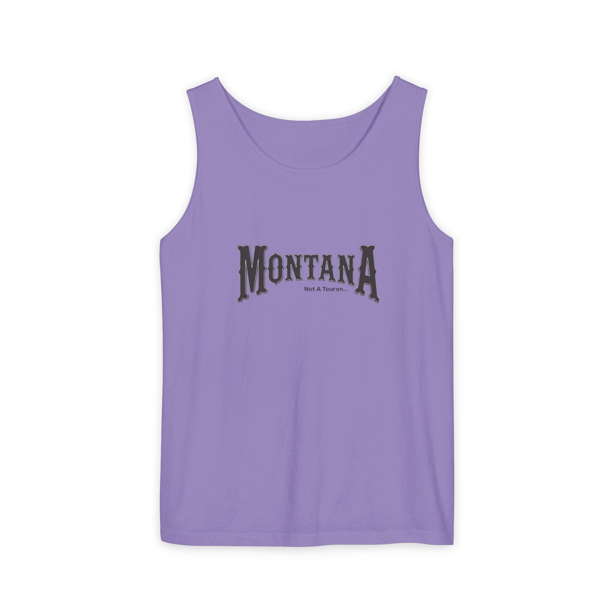 Montana (Not A Touron) Front/ Towns and Nicknames Map Back Tank Top