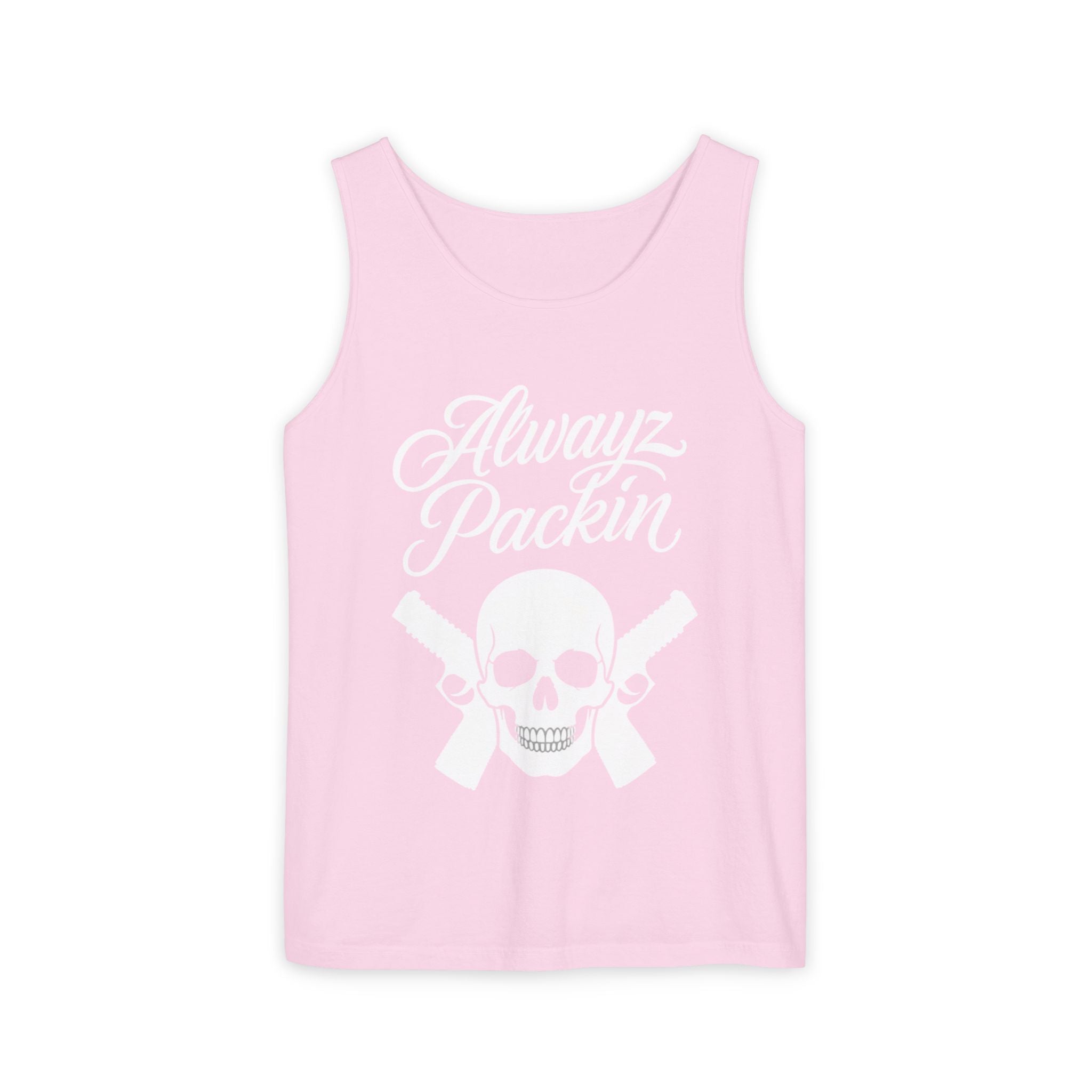 Alwayz Packin White Print Tank