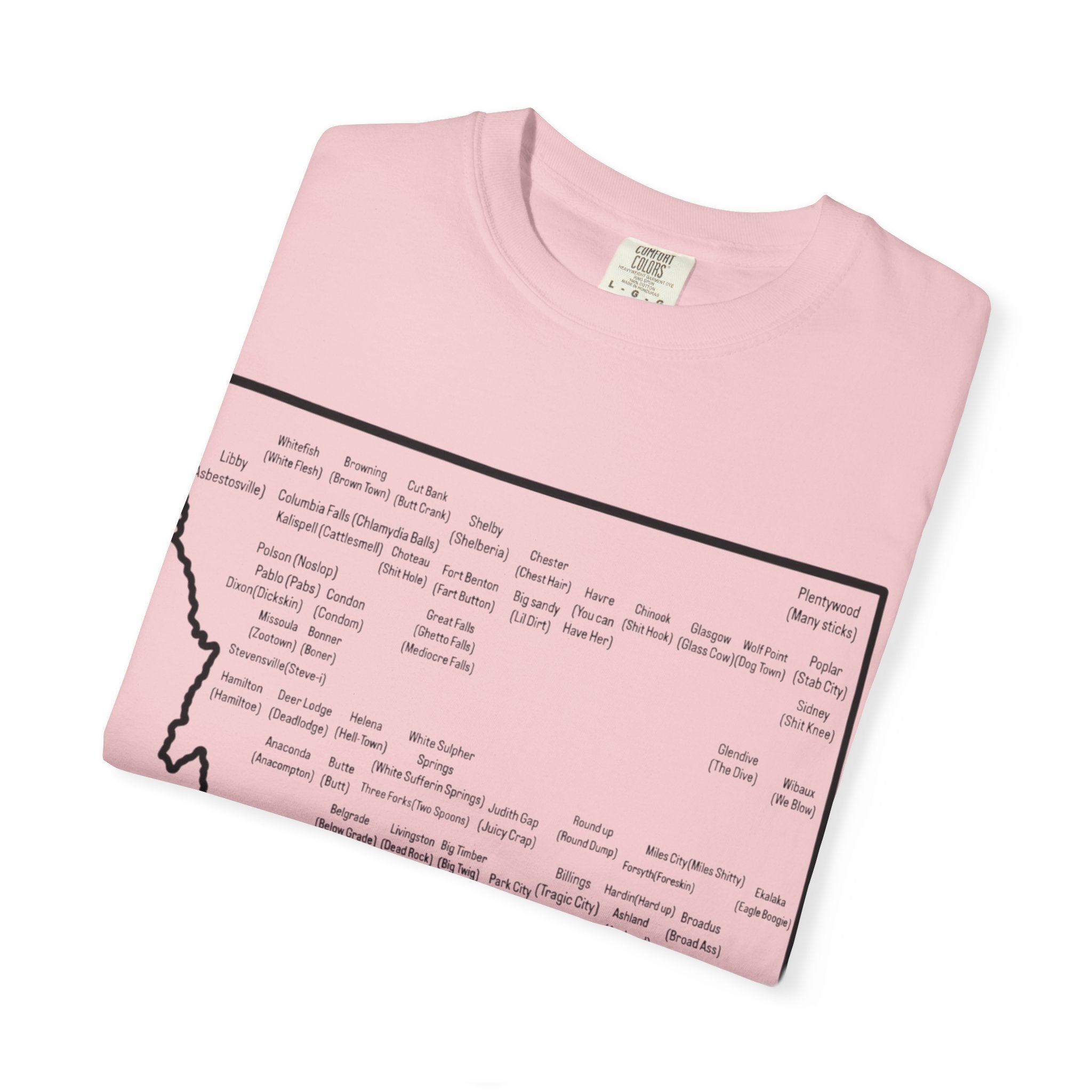Montana Towns and Nicknames T-Shirt