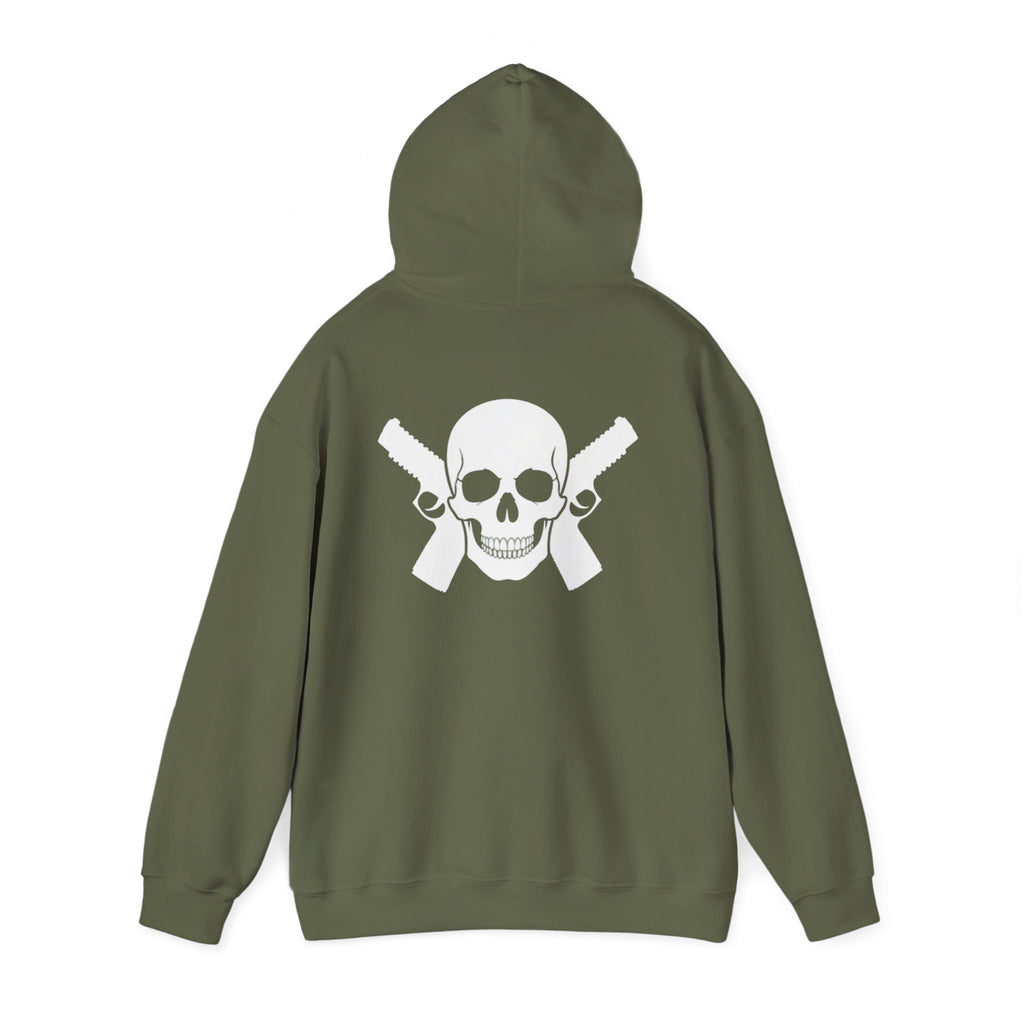 Alwayz packin Front/ Skull and guns back