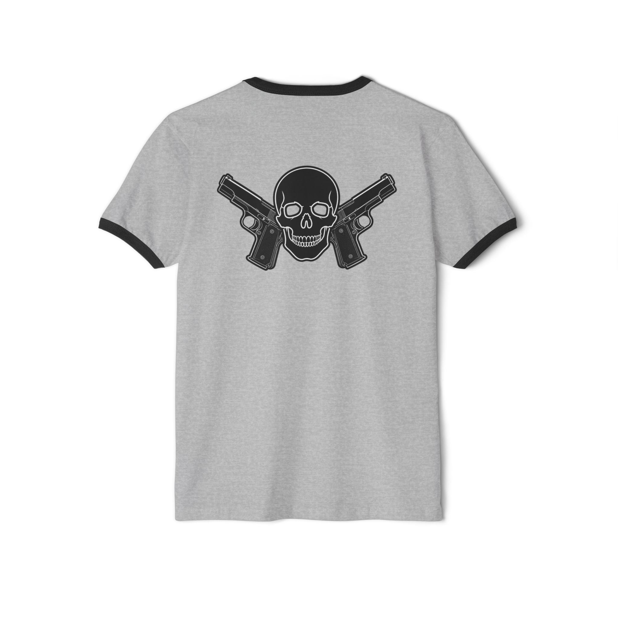 Alwayz Packin on Front Skull and Cross Bones on Back Retro Casual Tee