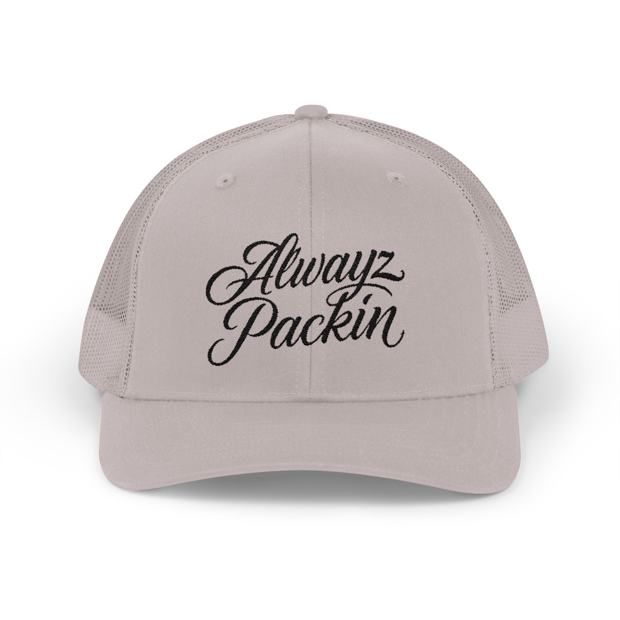 Alwayz Packin Trucker Cap — Embroidered Snapback Hat